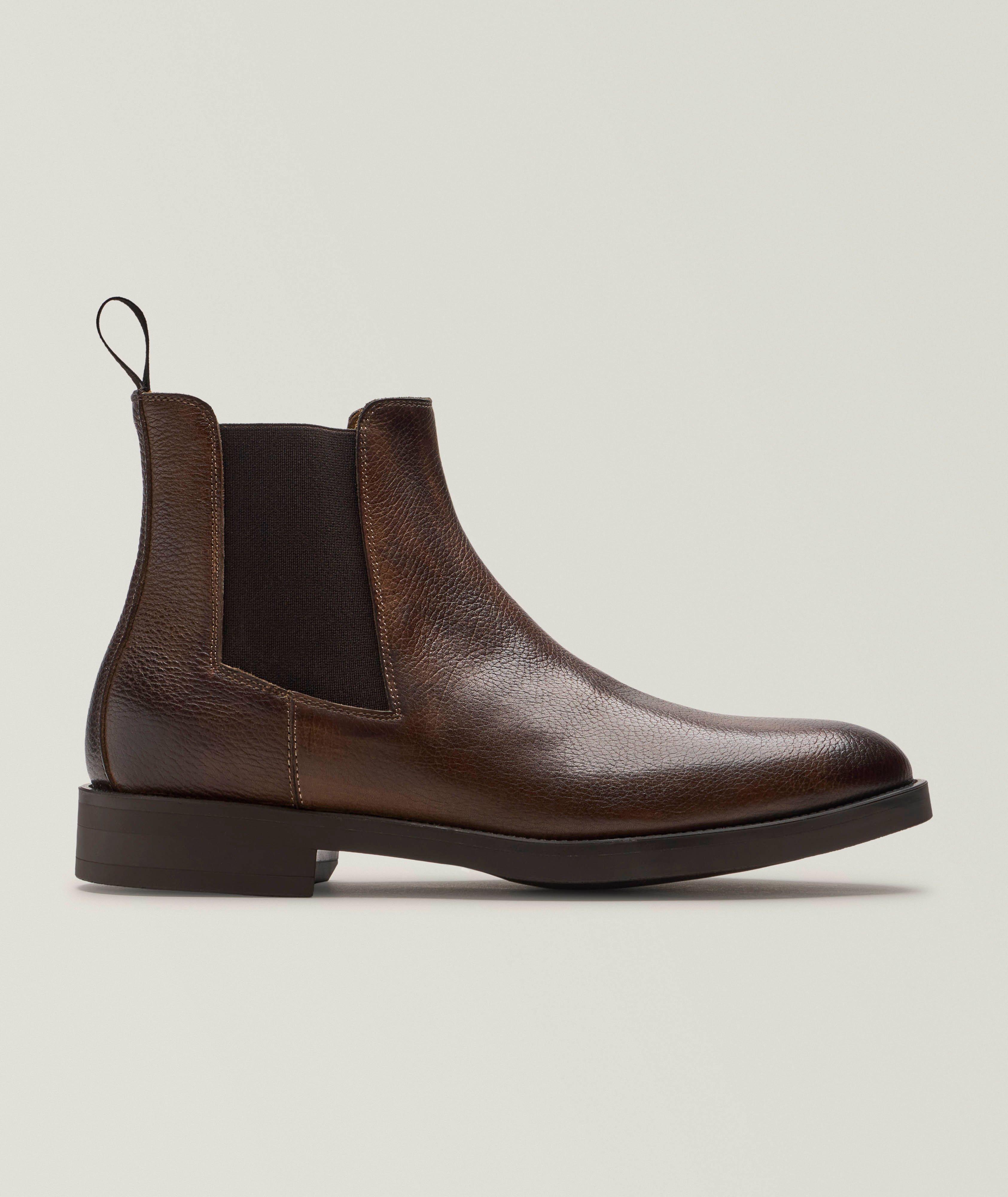 To Boot New York Peabody Grained Leather Chelsea Boots