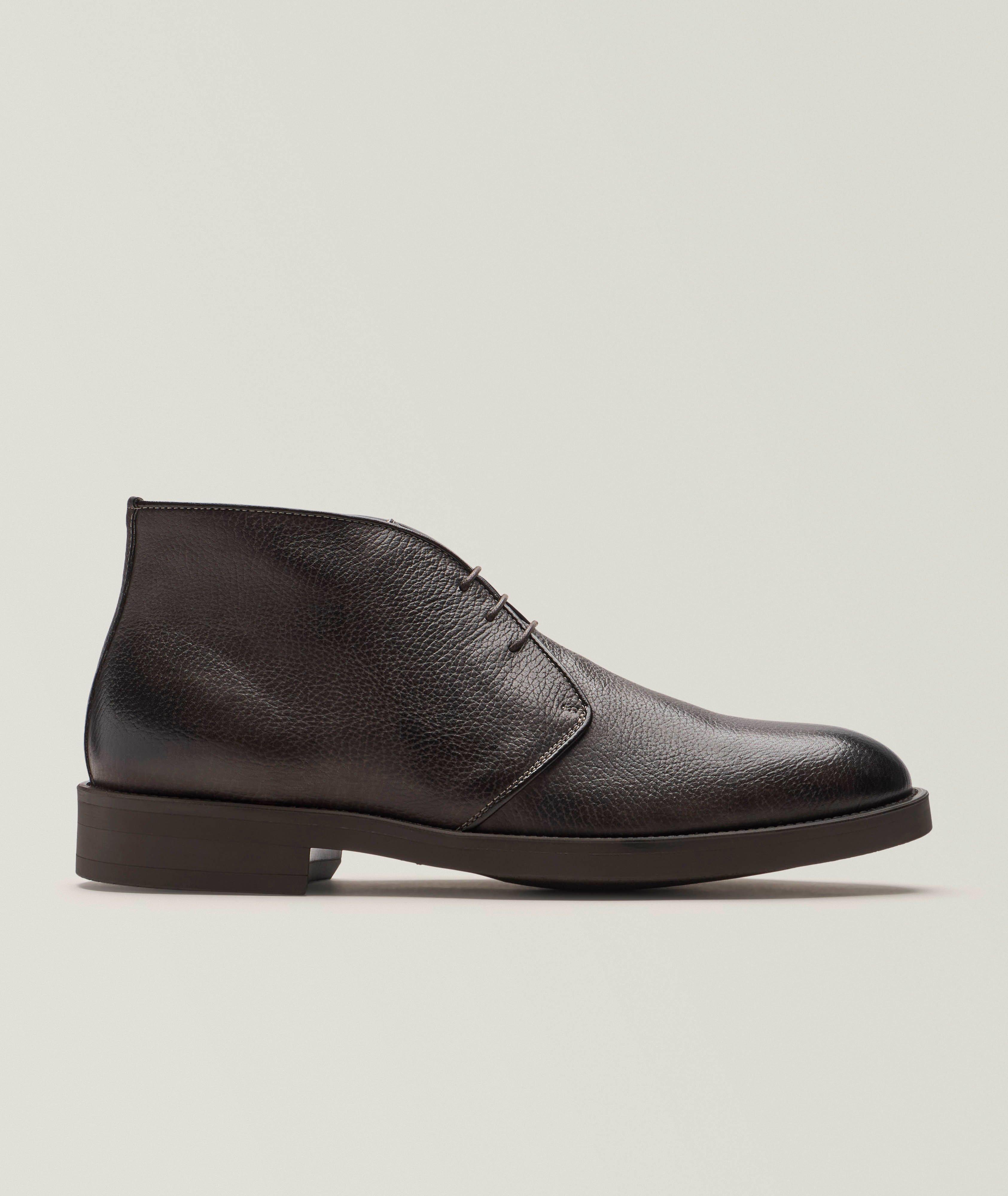 To Boot New York Norfolk Grained Leather Chukka Boots