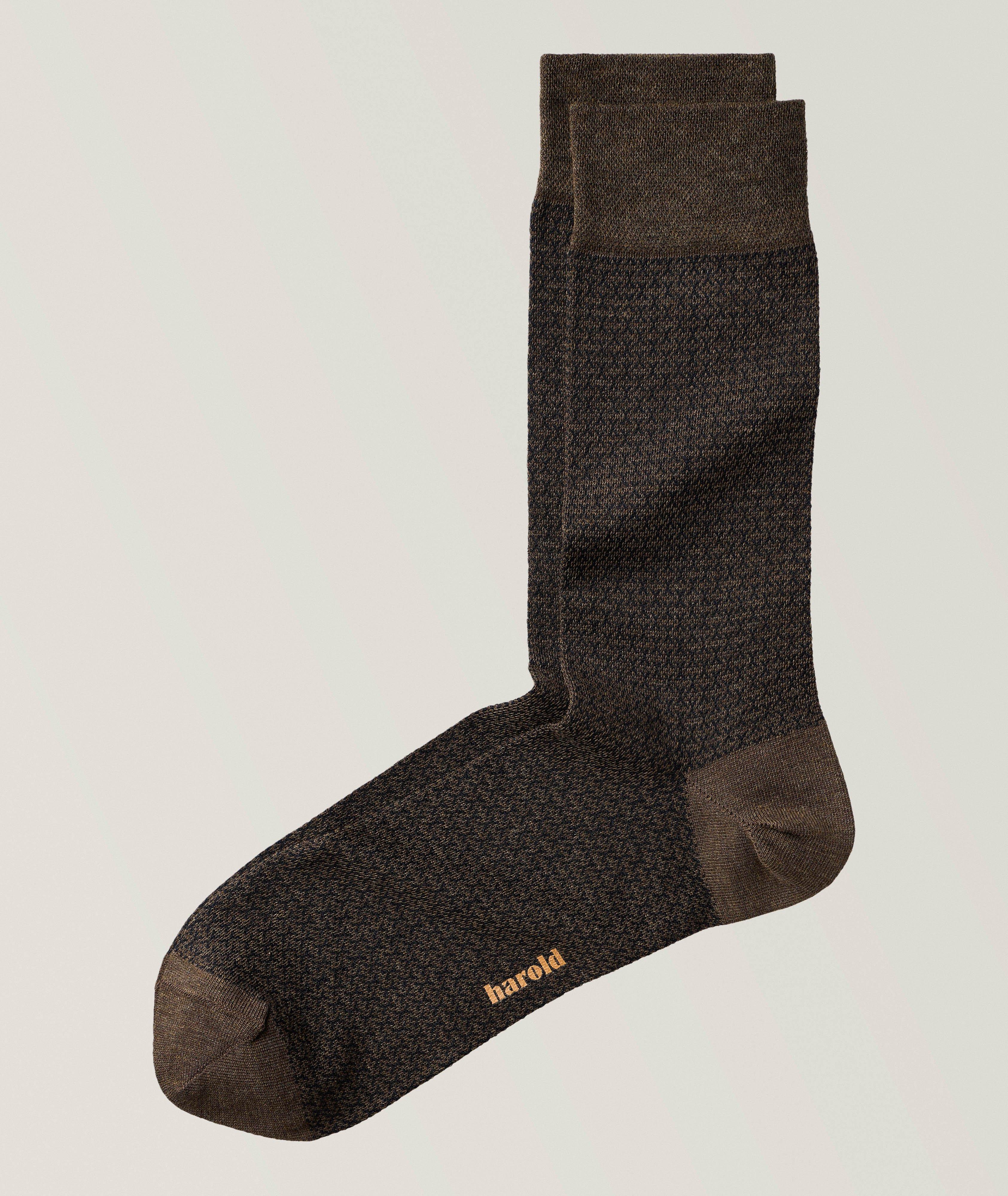 Harold Crochet Stretch-Cotton Socks