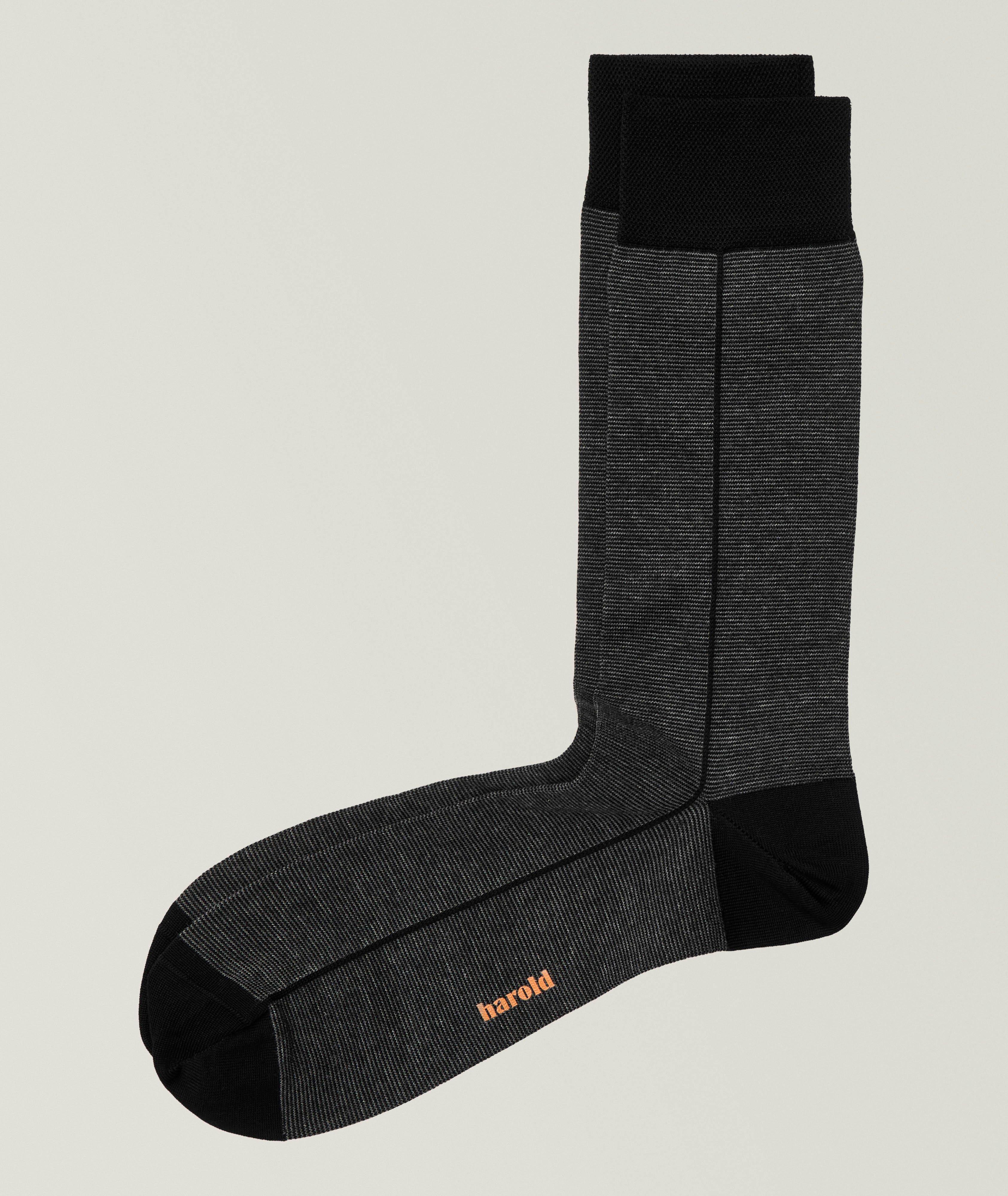 Harold Tuxedo Stripe Stretch-Cotton Socks