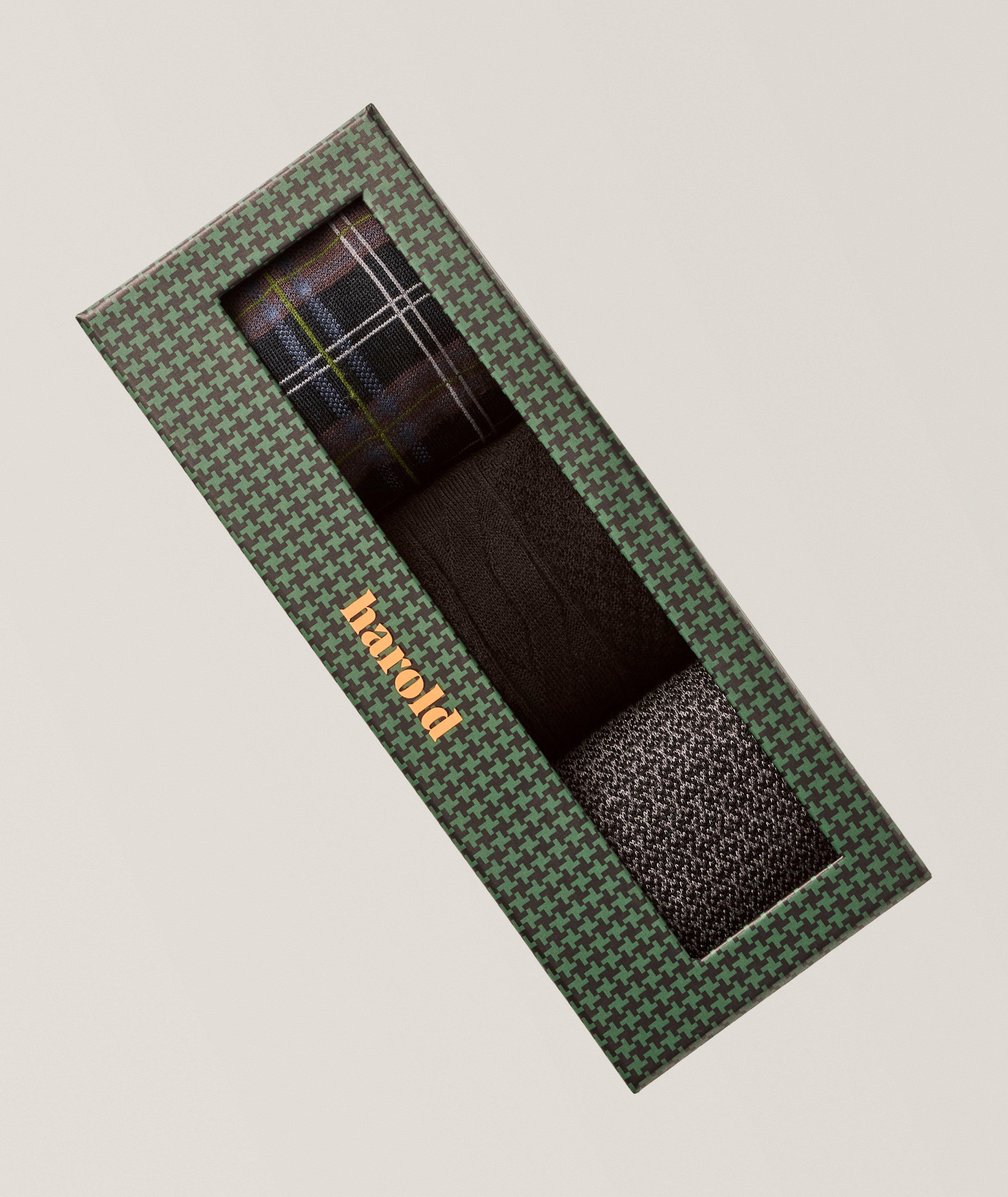 Three-Pack Stretch-Cotton Socks  image 1