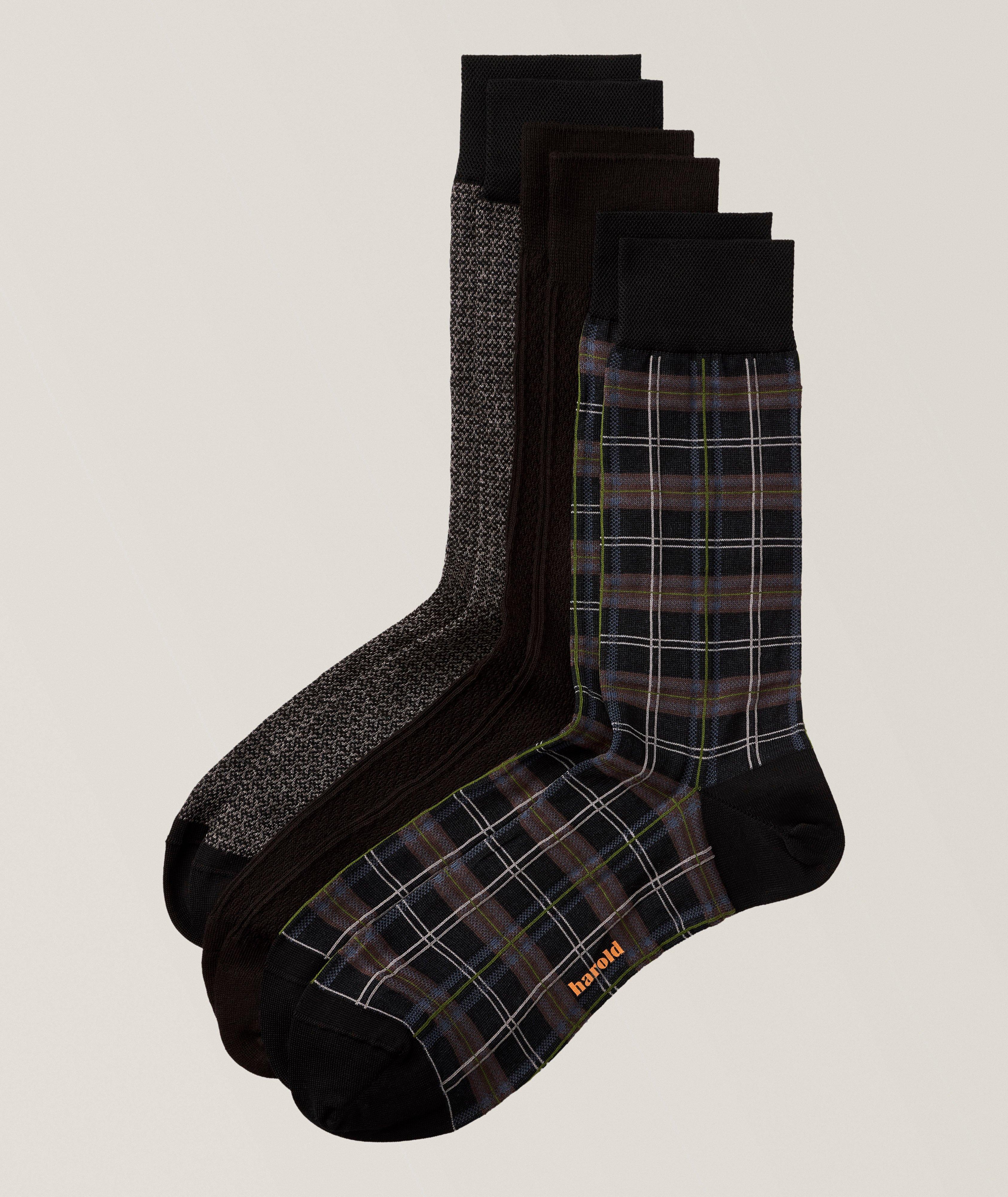 Three-Pack Stretch-Cotton Socks  image 0
