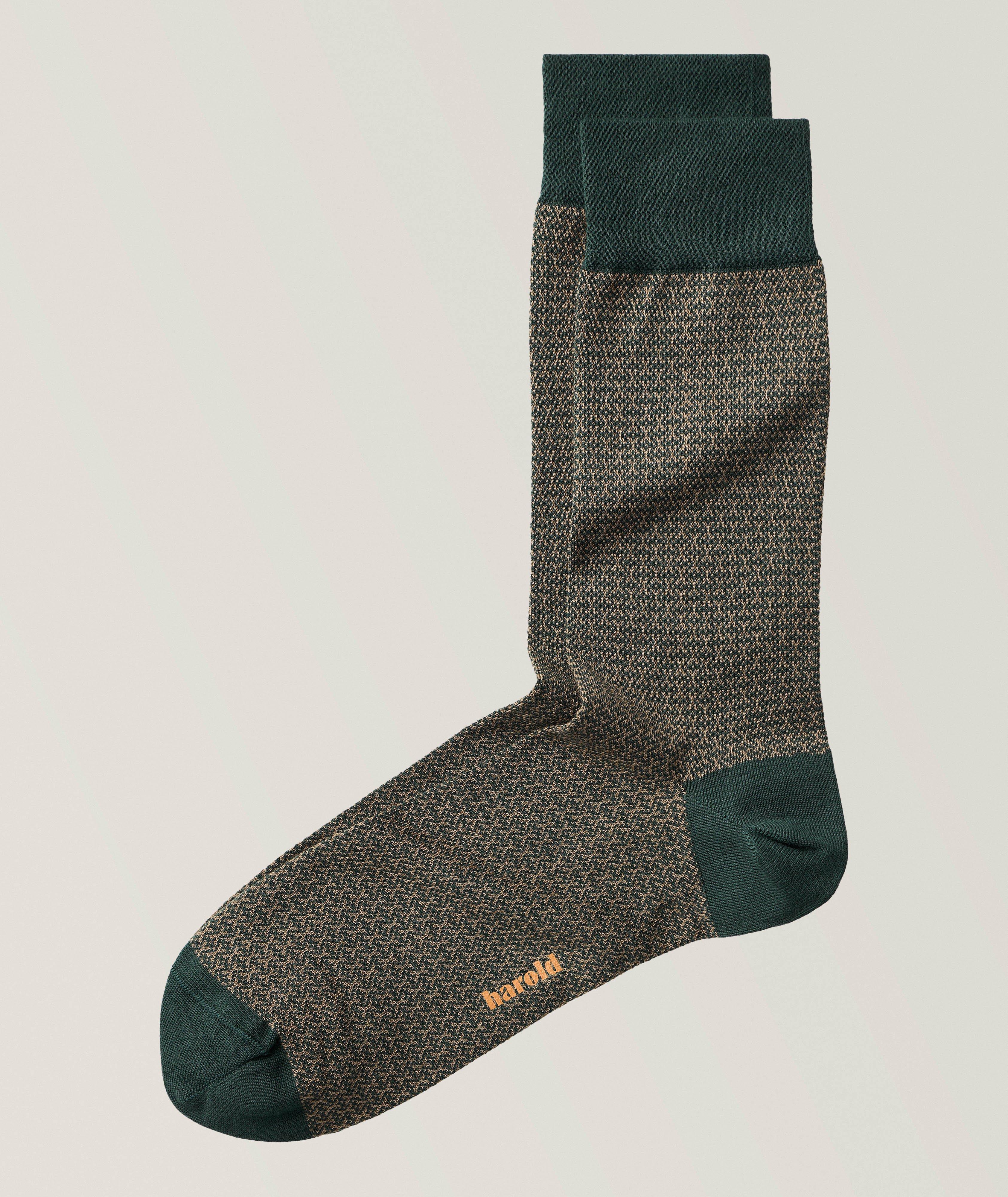 Harold Crochet Stretch-Cotton Socks