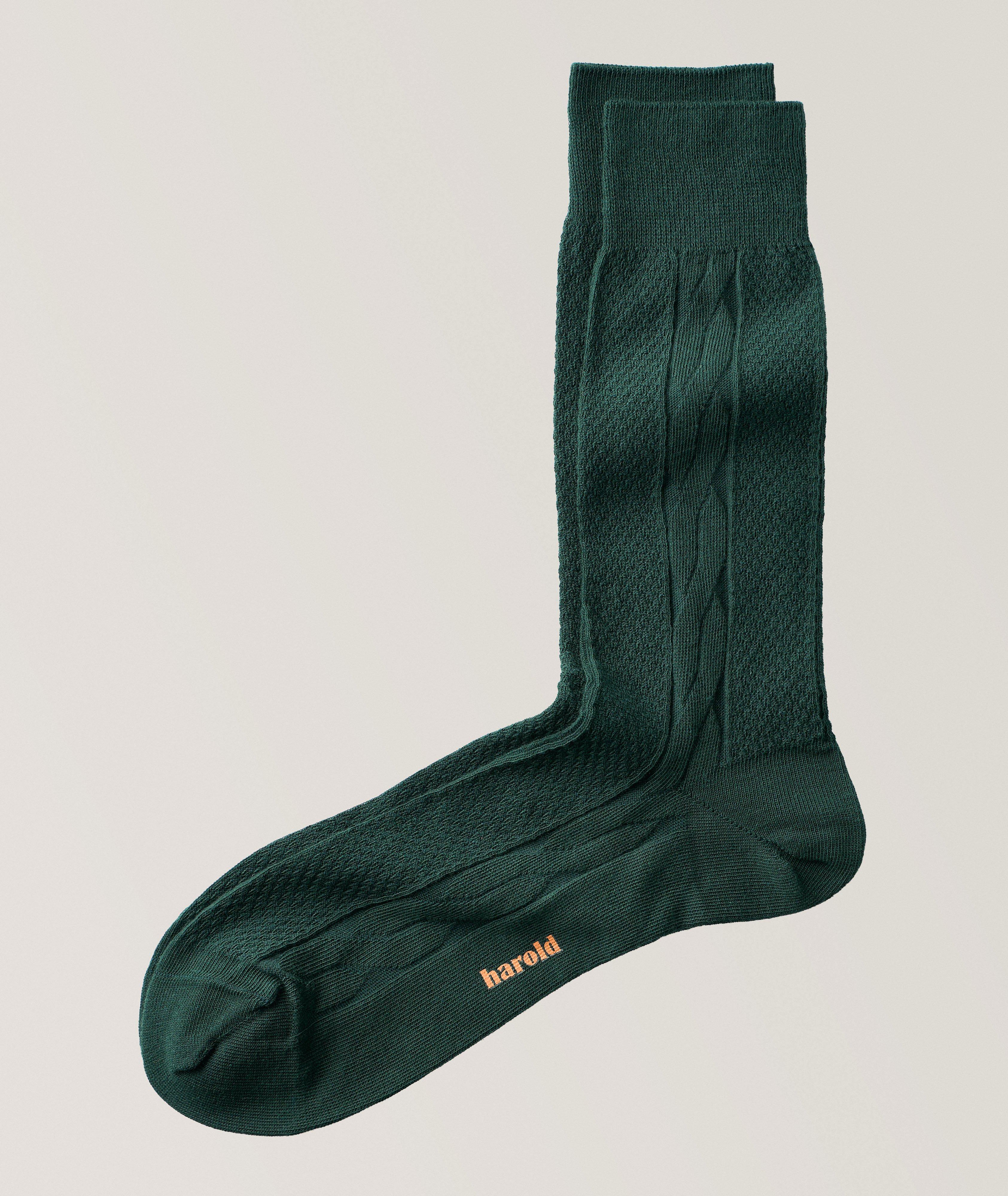 Harold Cable Stretch-Cotton Socks