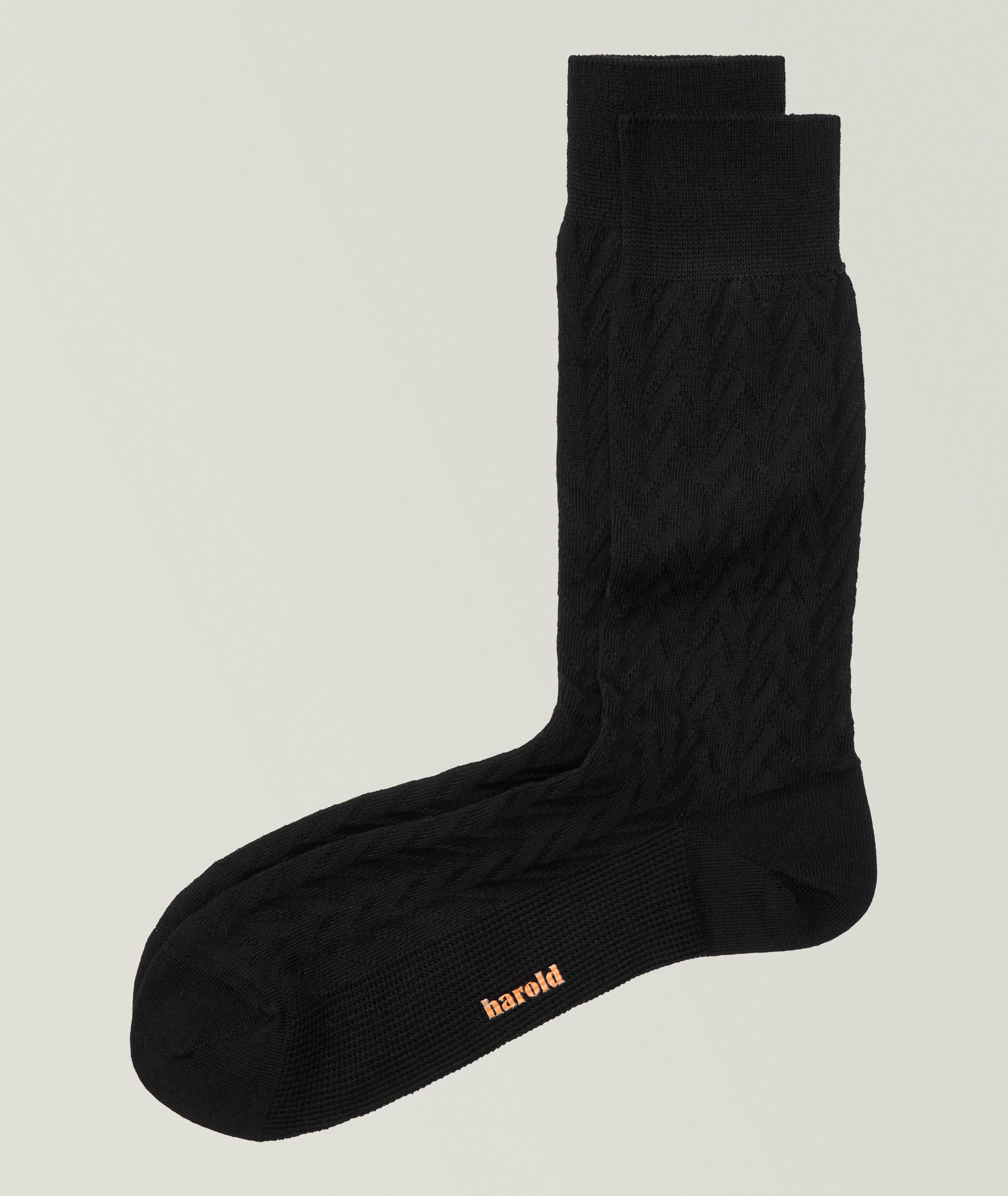 Harold Chevron Stretch-Cotton Socks
