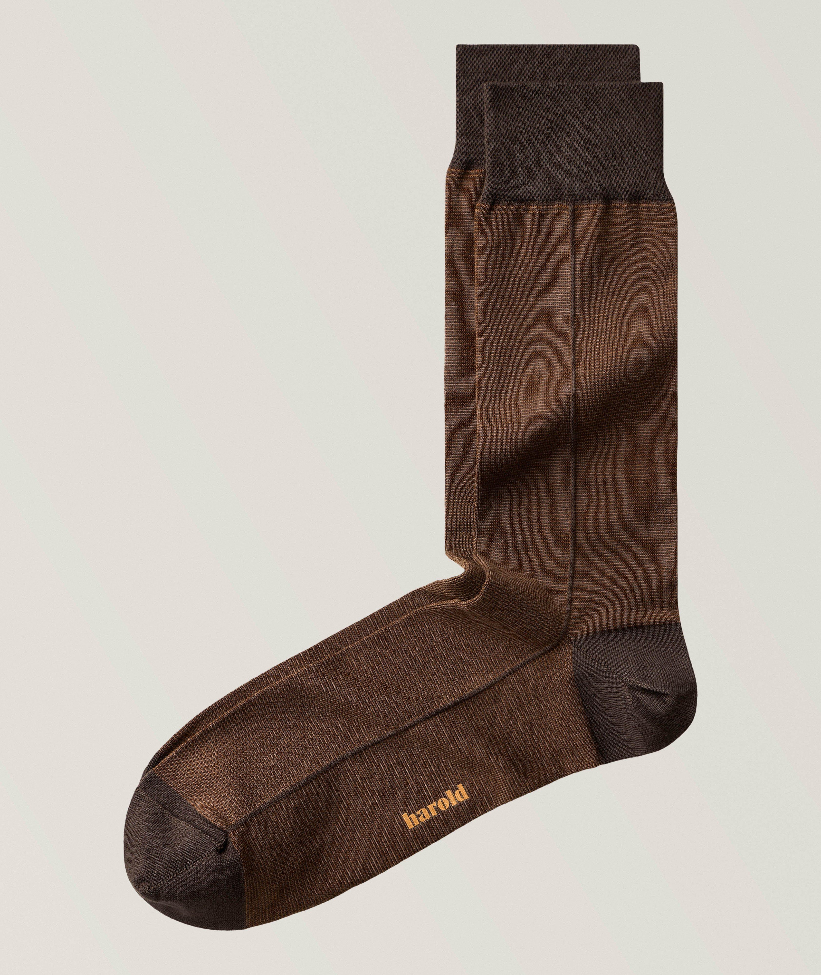 Harold Tuxedo Stripe Stretch-Cotton Socks