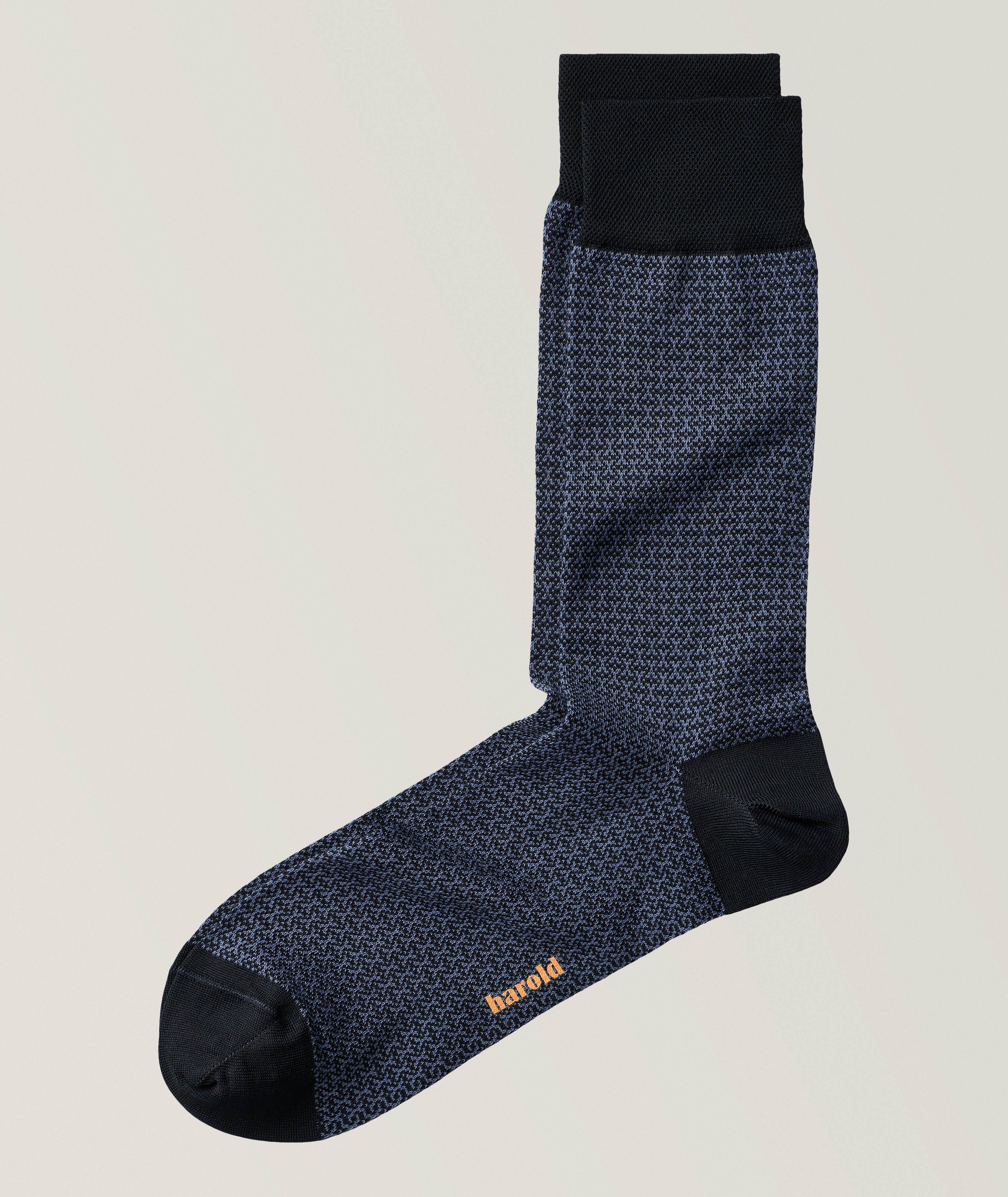 Harold Crochet Stretch-Cotton Socks