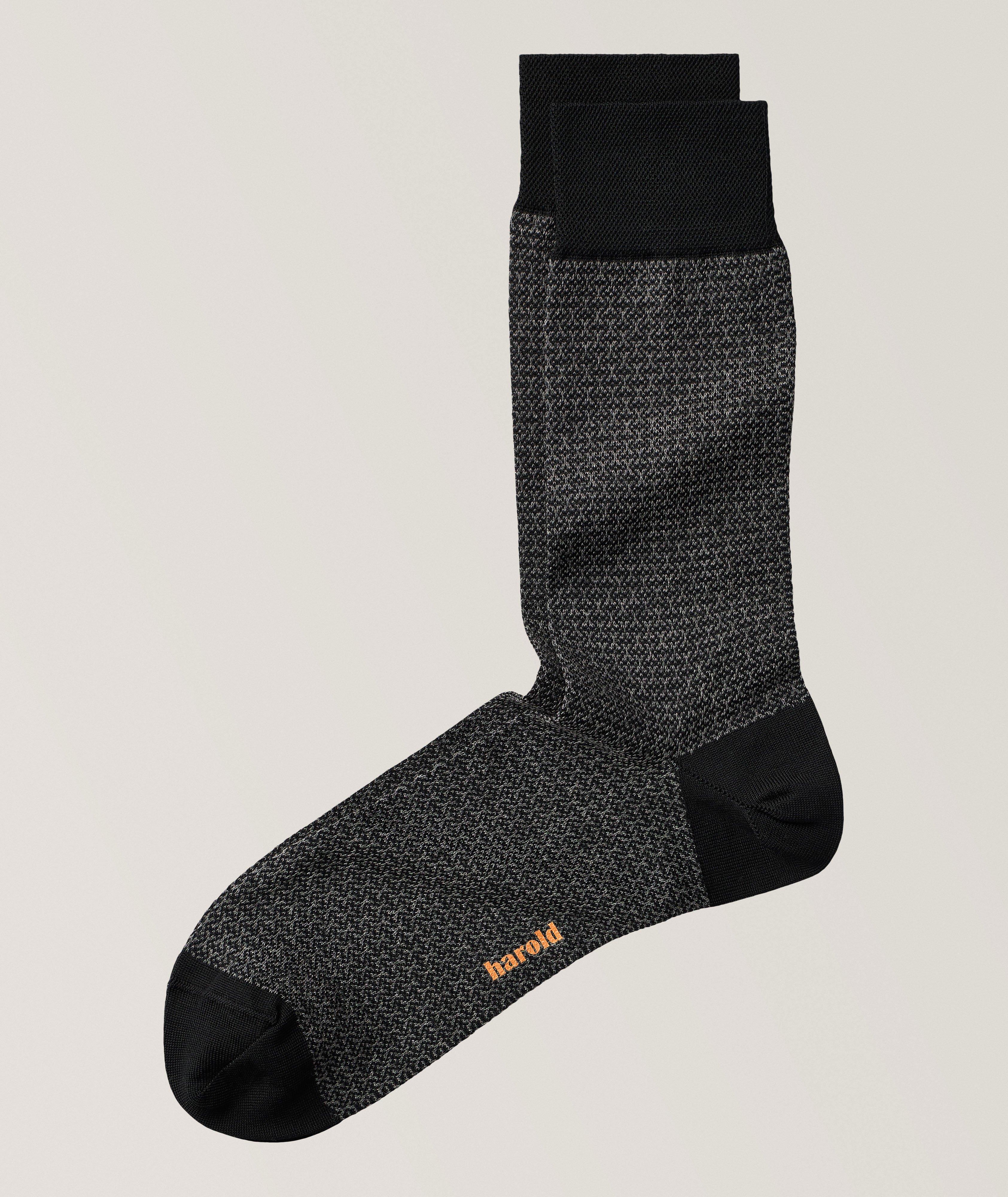 Harold Crochet Stretch-Cotton Socks