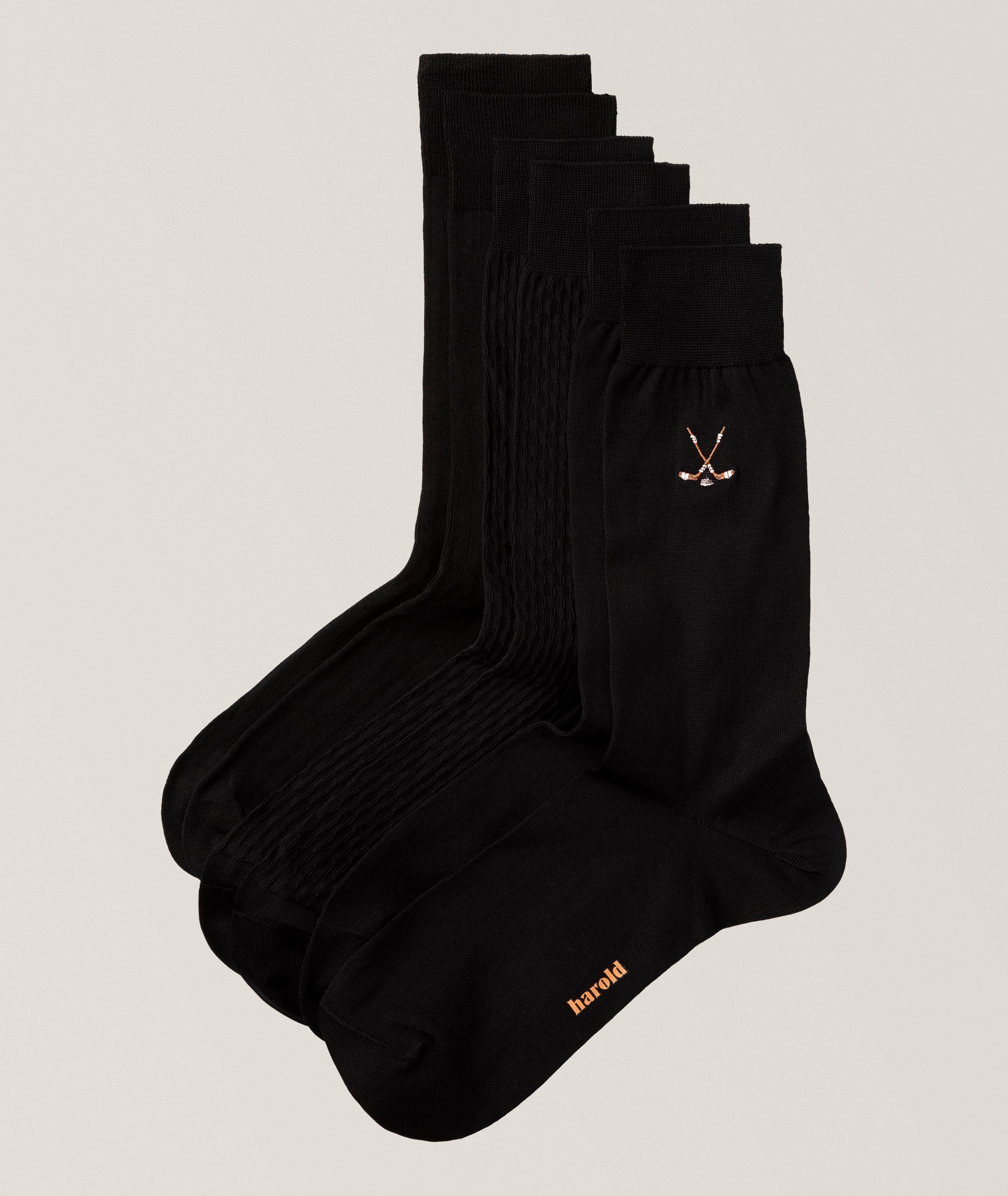 Three-Pack Stretch-Cotton Socks  image 0