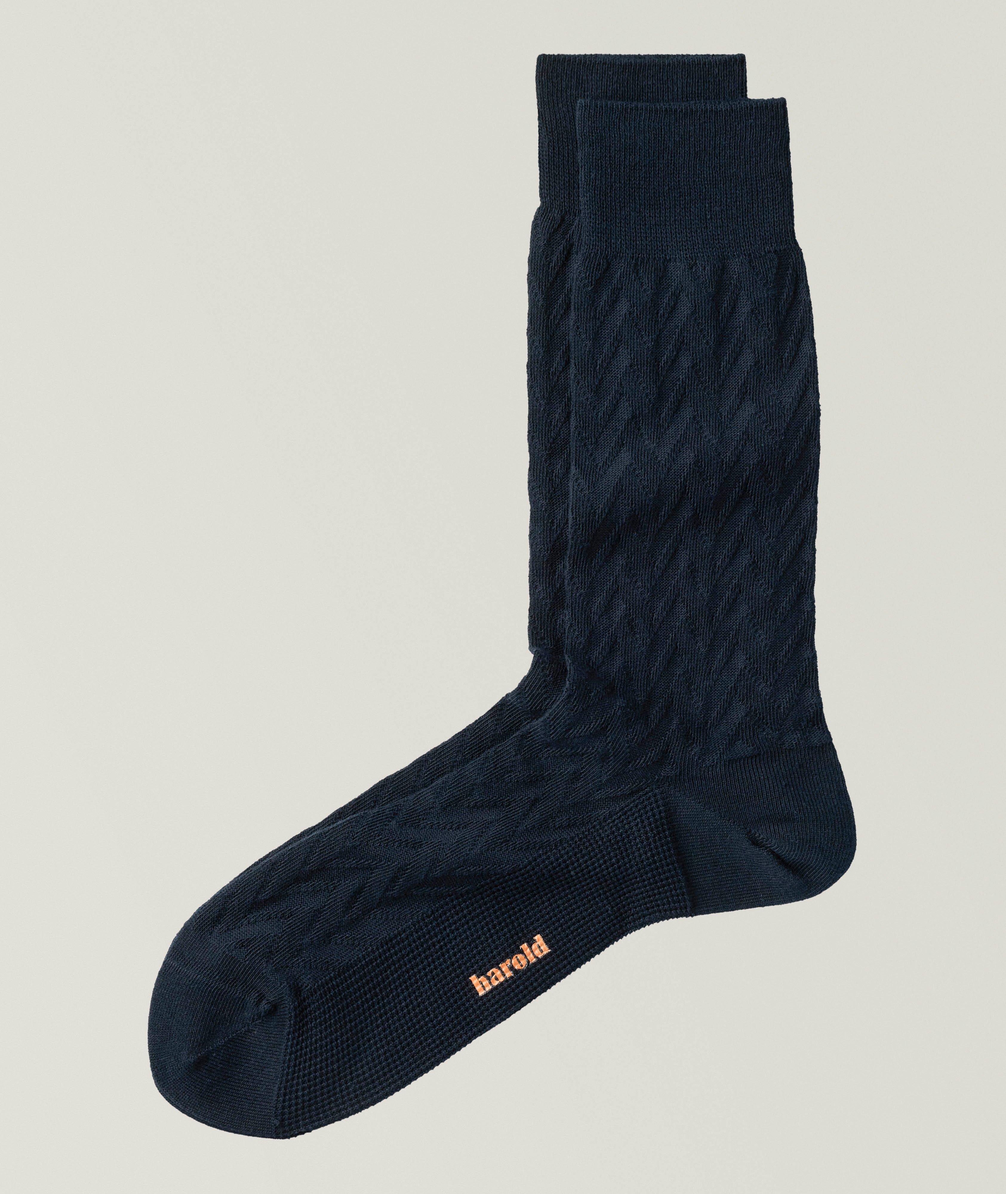 Chevron Stretch-Cotton Socks image 0