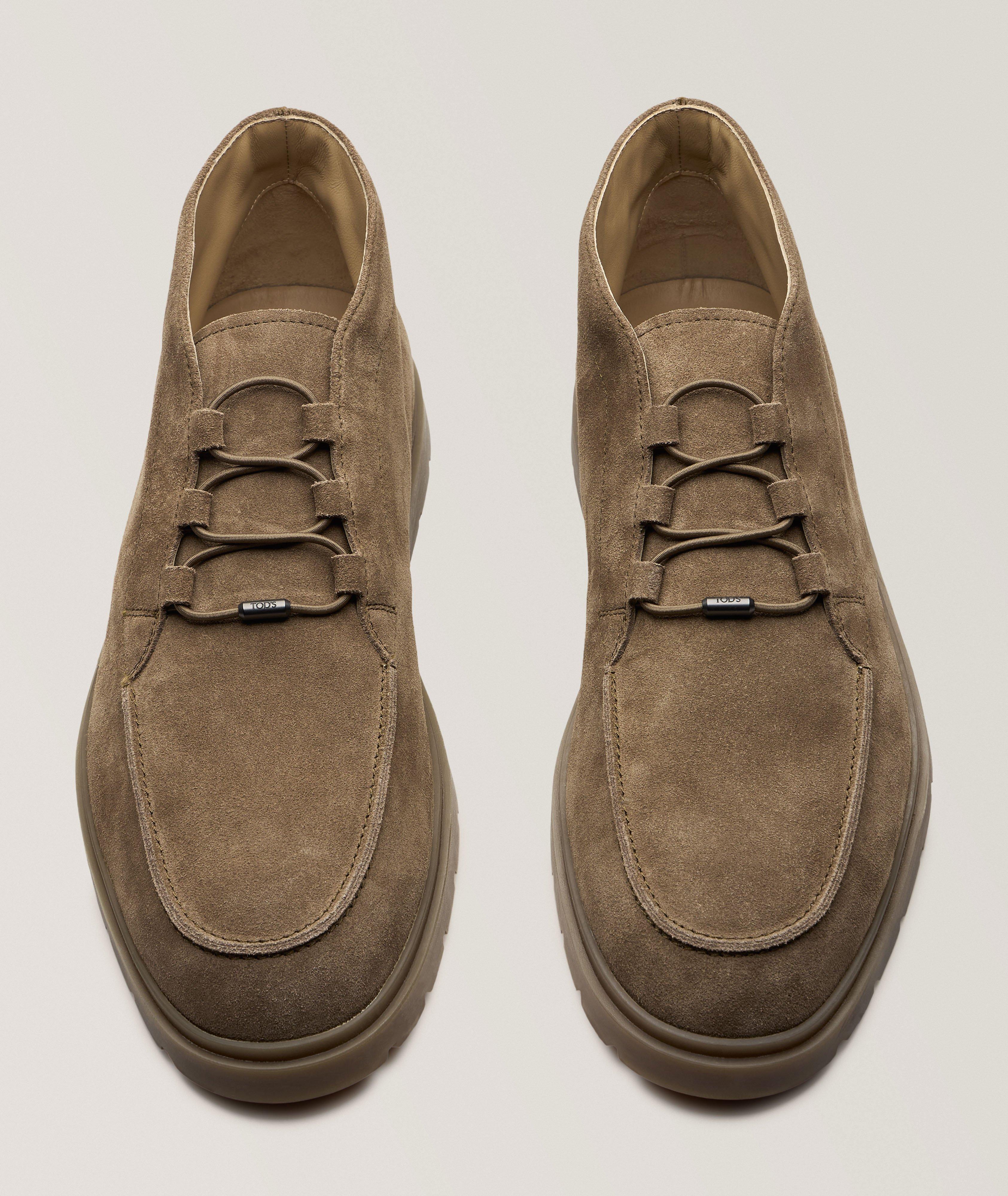 Suede Elastic-Lace Desert Boots image 1