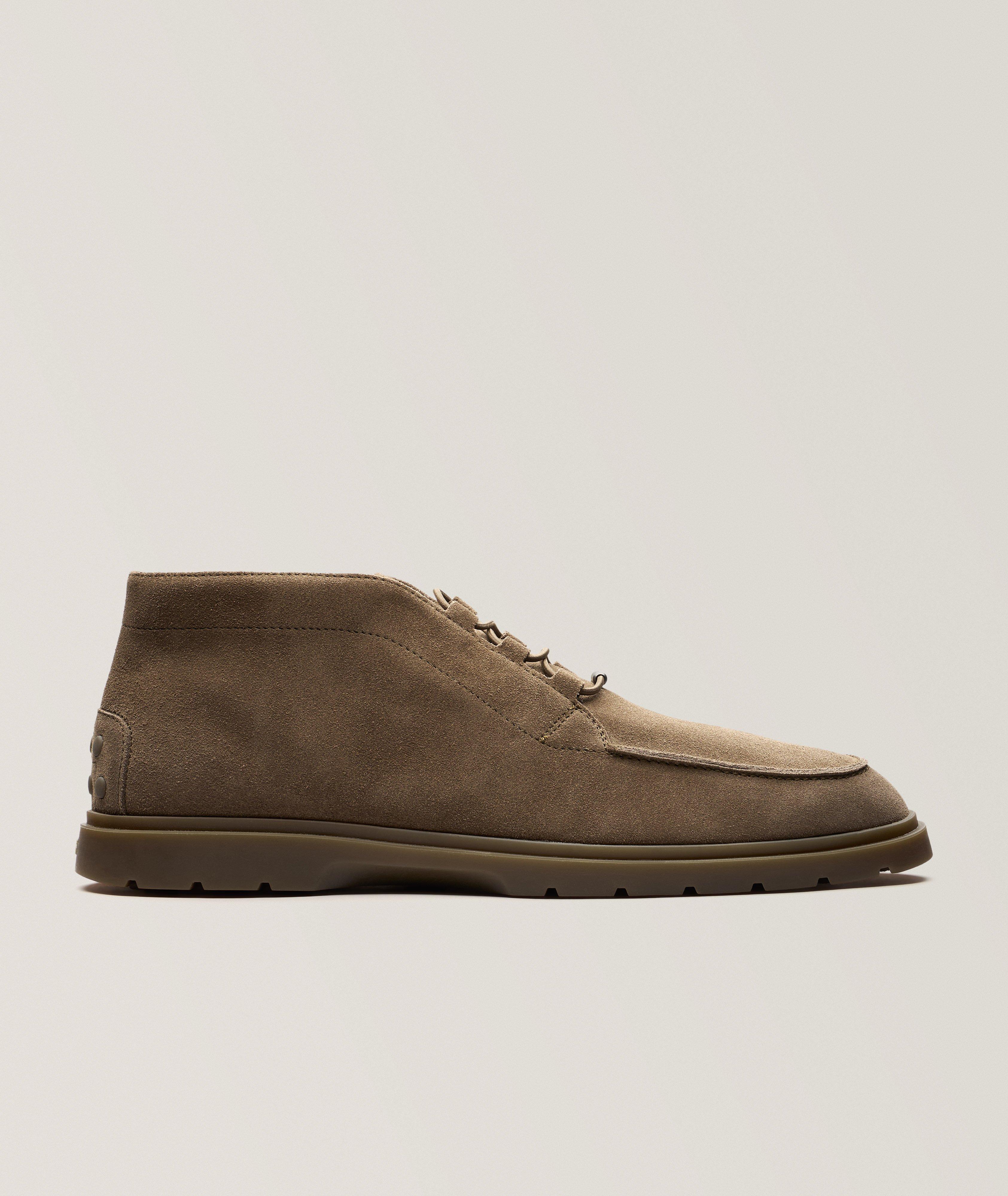 Suede Elastic-Lace Desert Boots image 0