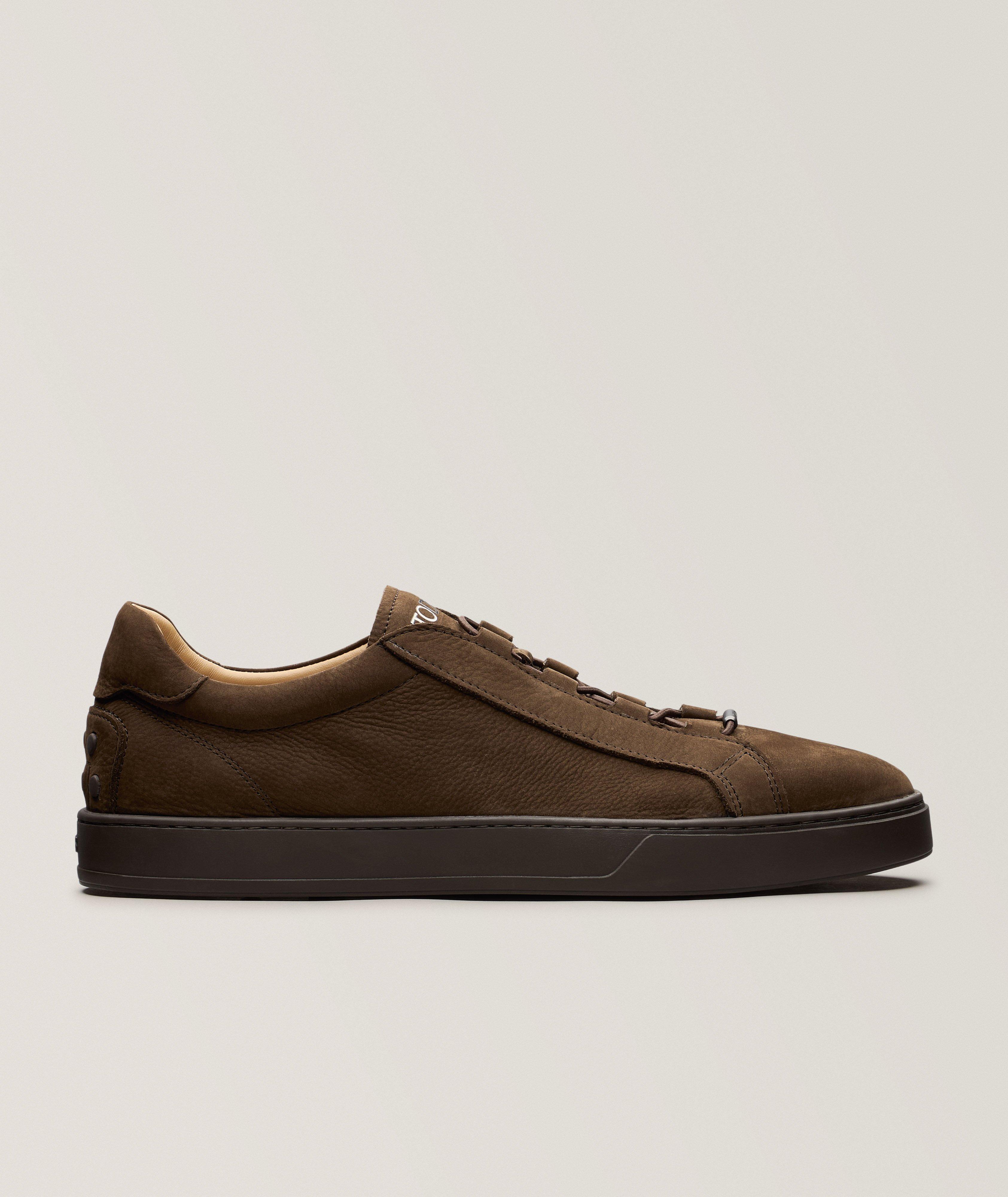 Tod's Nubuck Elastic-Lace Sneakers 