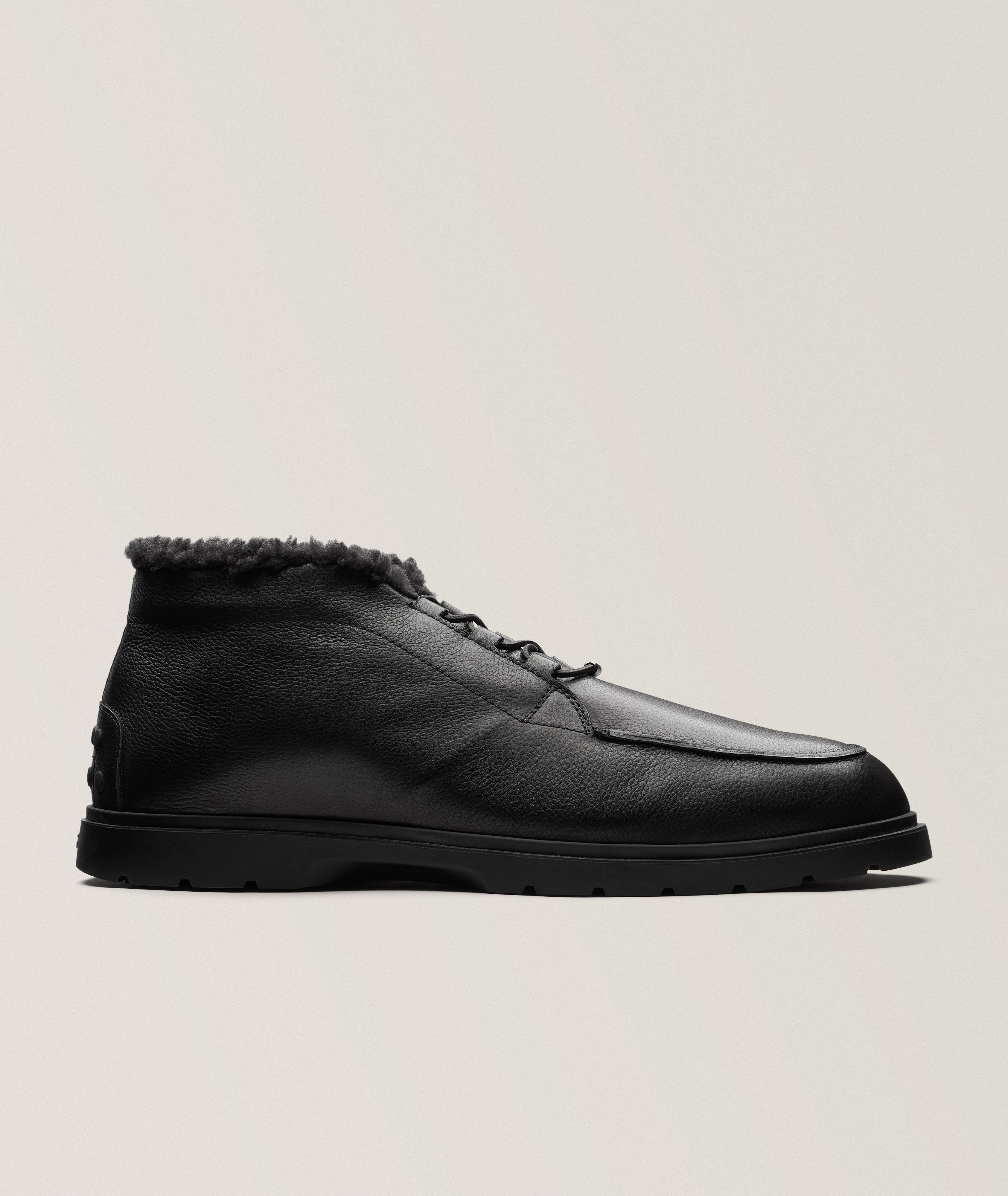 Tod's Shearling-Lined Deerskin Desert Boots