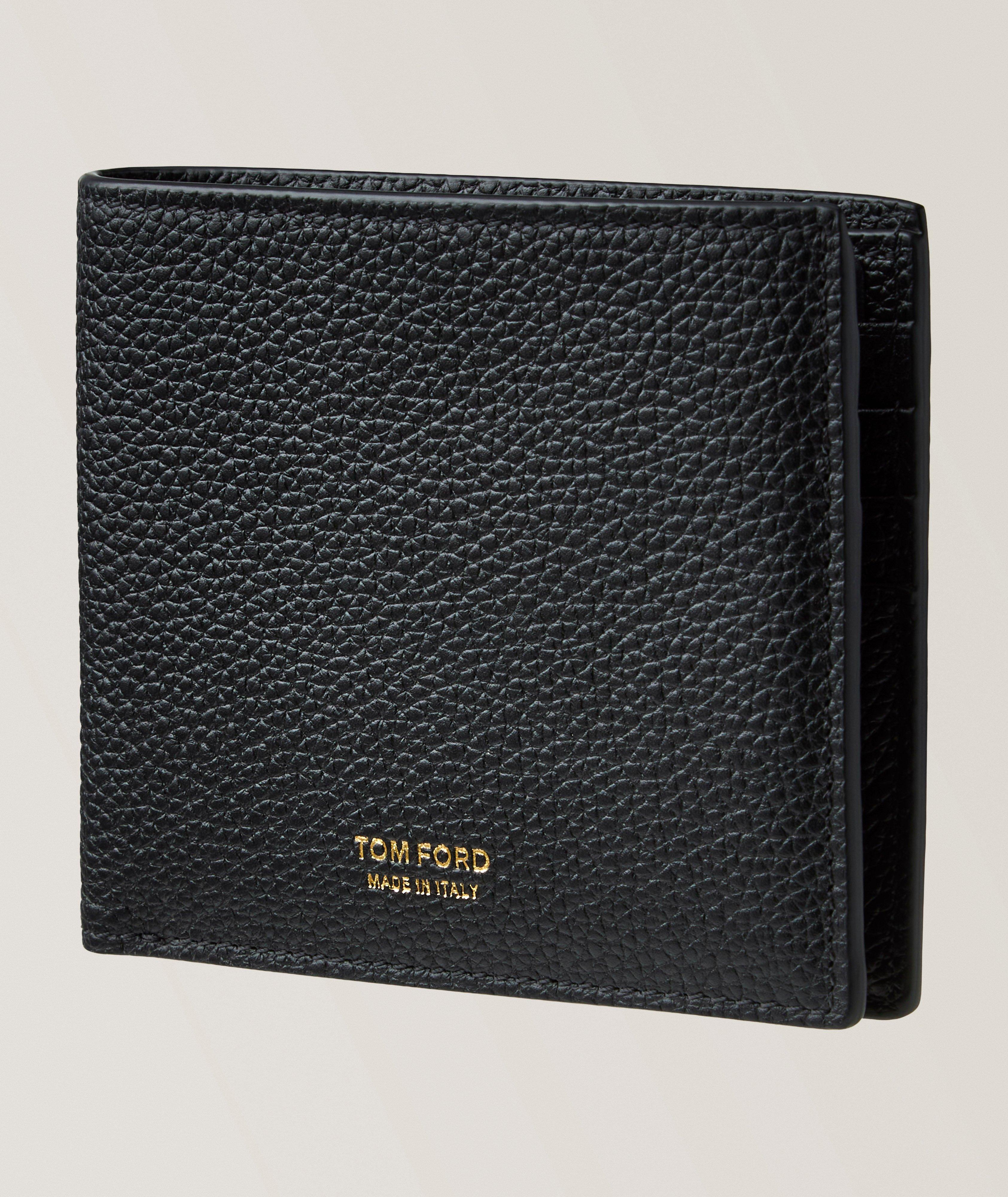 TOM FORD T-Line Grained Leather Bifold Wallet
