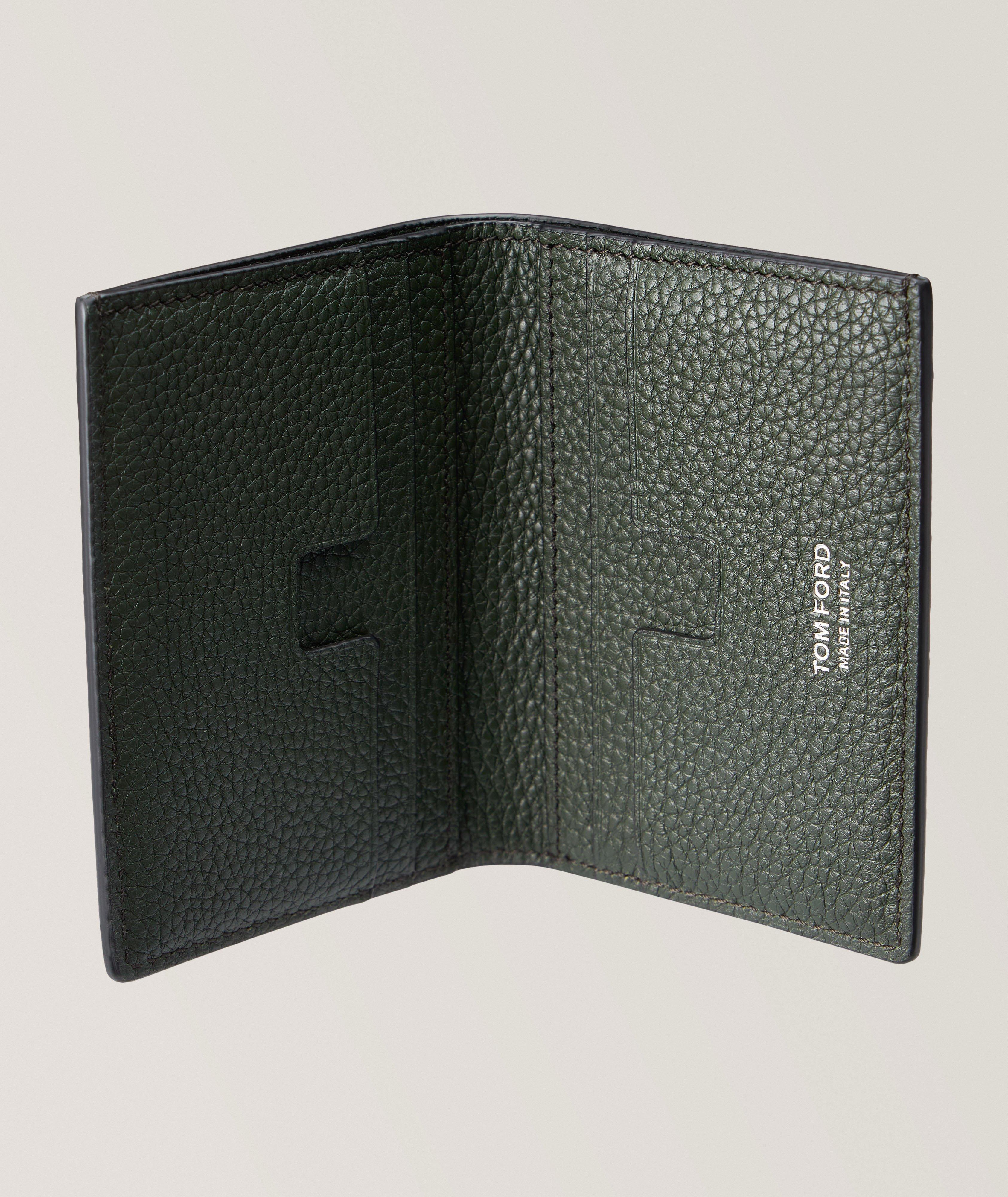 Grain Leather Folding Cardholder image 1