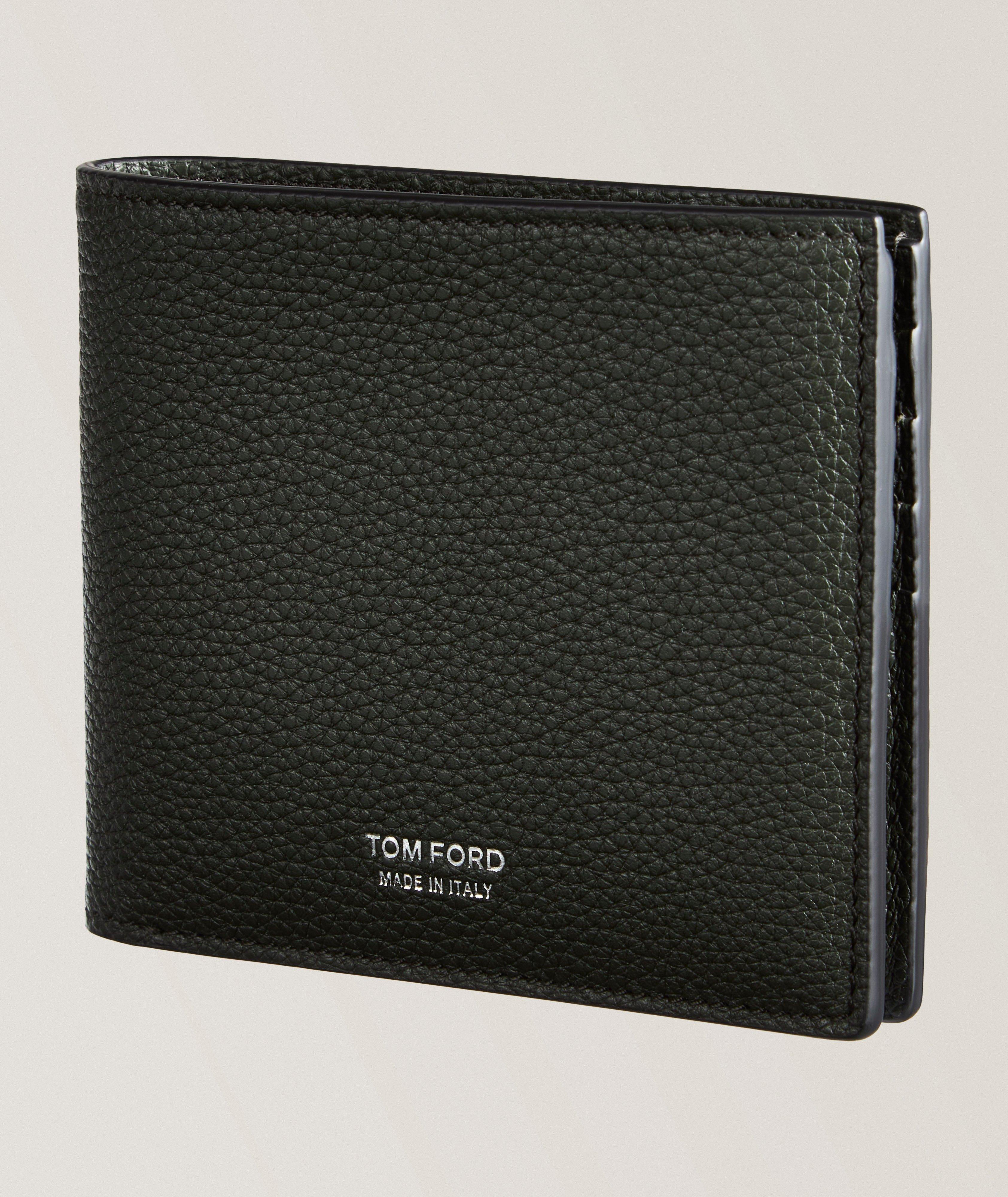 TOM FORD T-Line Grained Leather Bifold Wallet