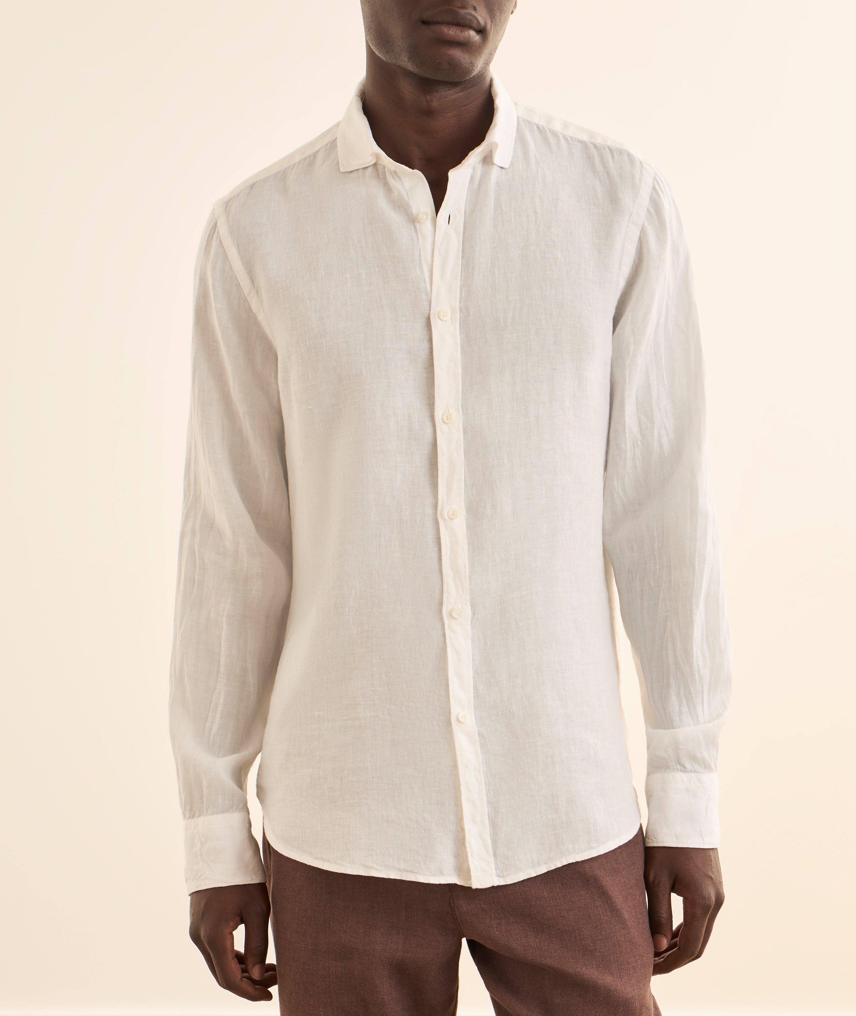 Garment-Dyed Linen Shirt image 1