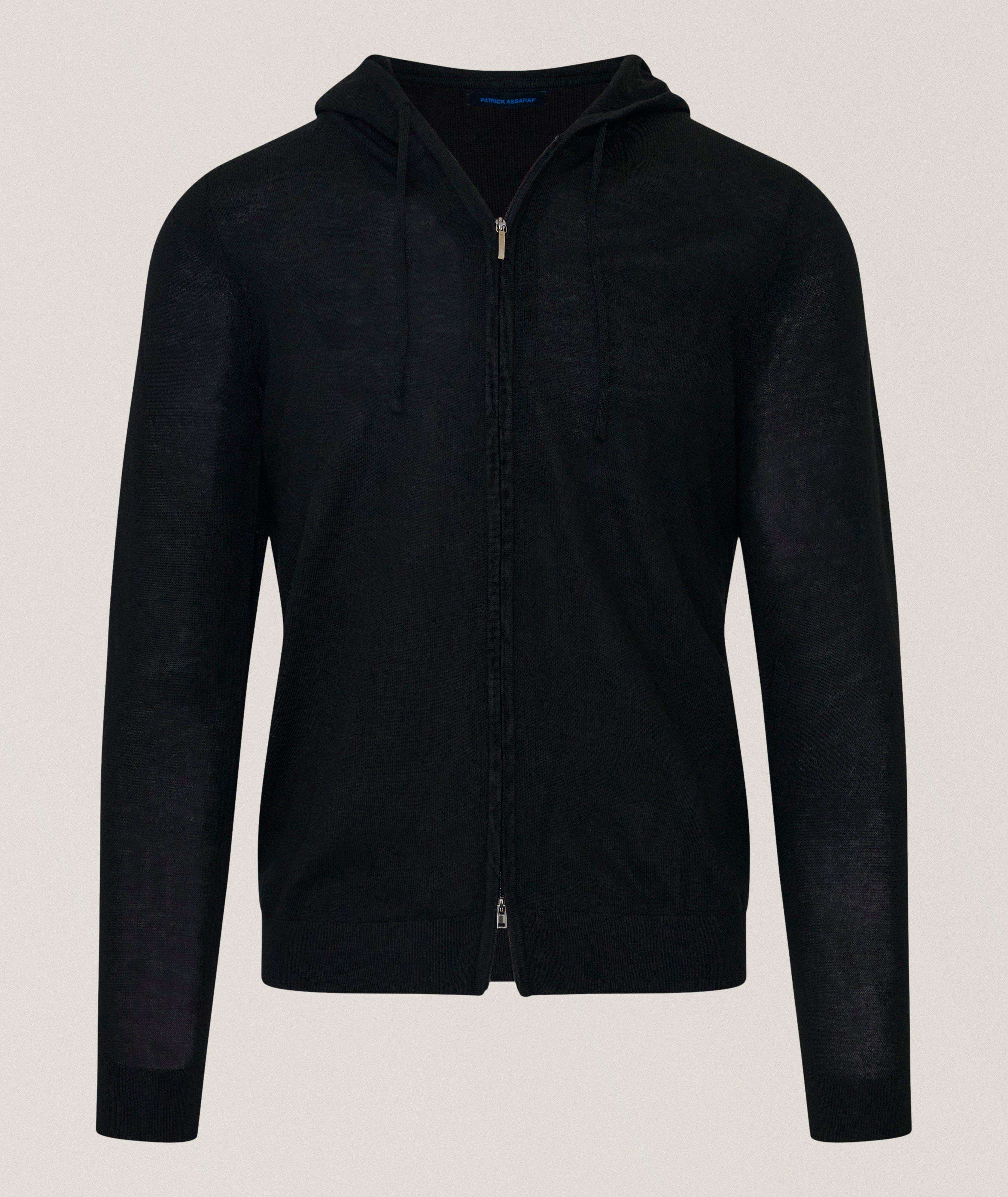 Patrick Assaraf Extrafine Full-Zip Hooded Sweater