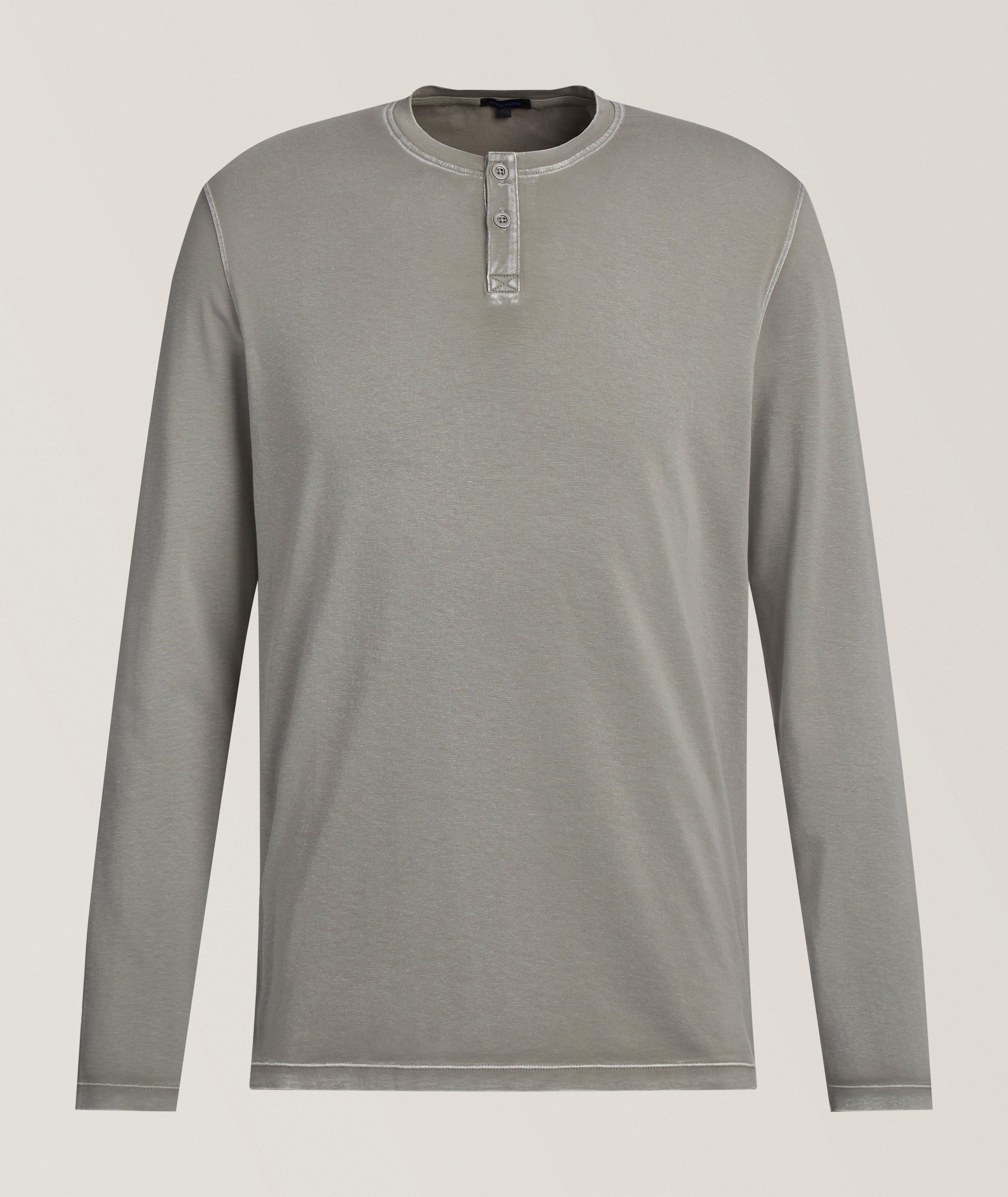 Patrick Assaraf Henley coton pima-extensible laver rétro