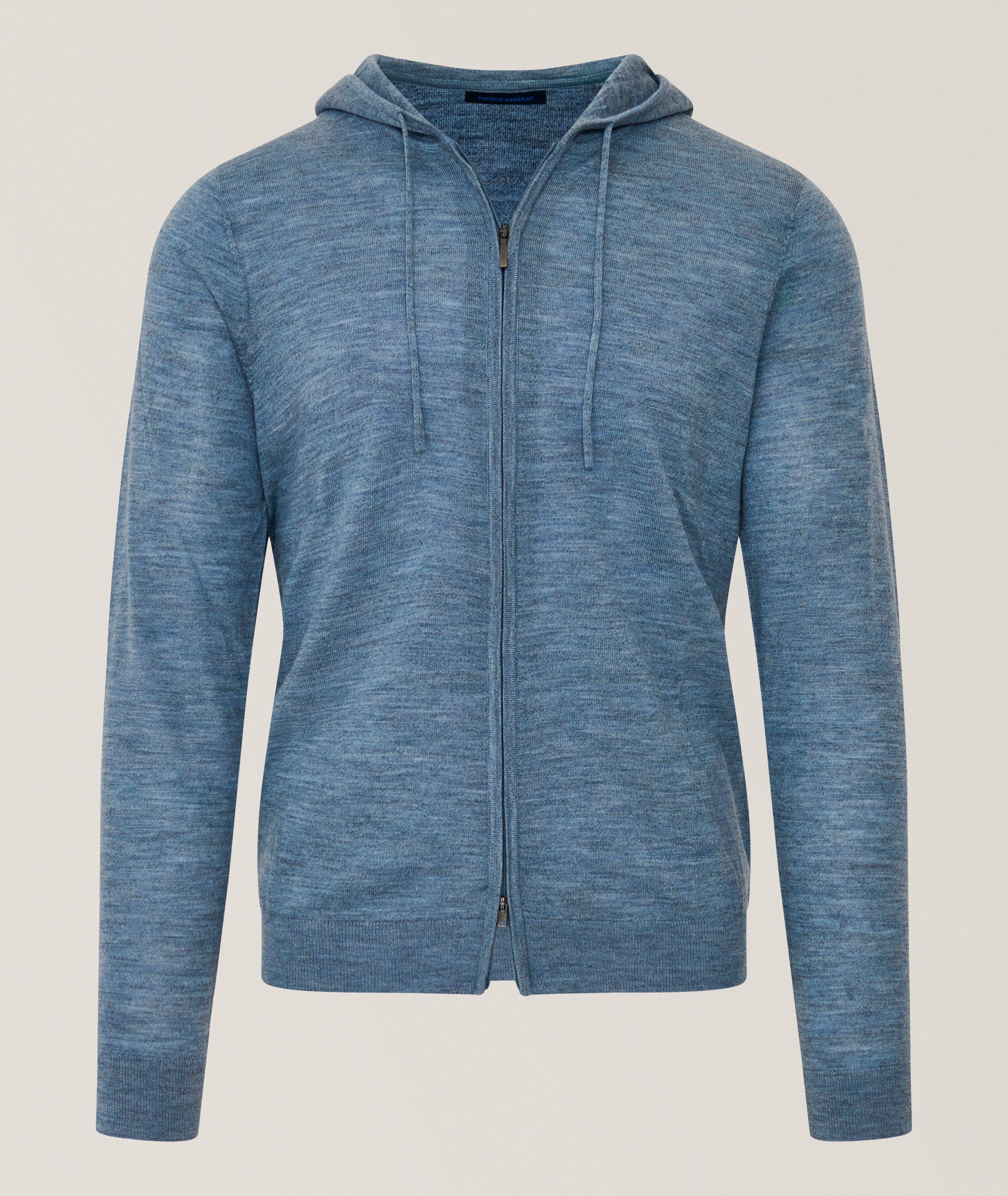 Patrick Assaraf Extrafine Full-Zip Hooded Sweater