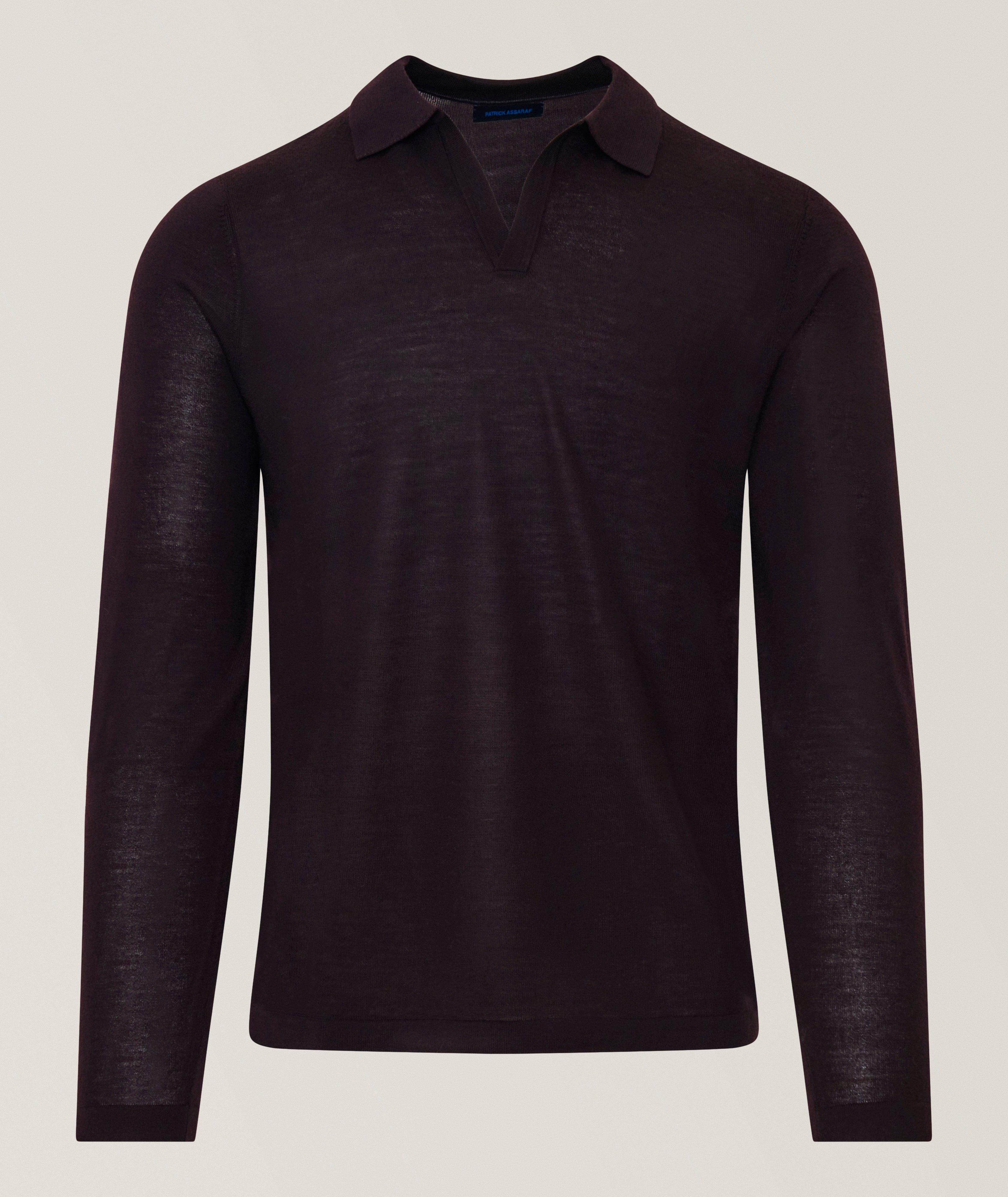 Extrafine Merino Wool Johnny Collar Polo image 0