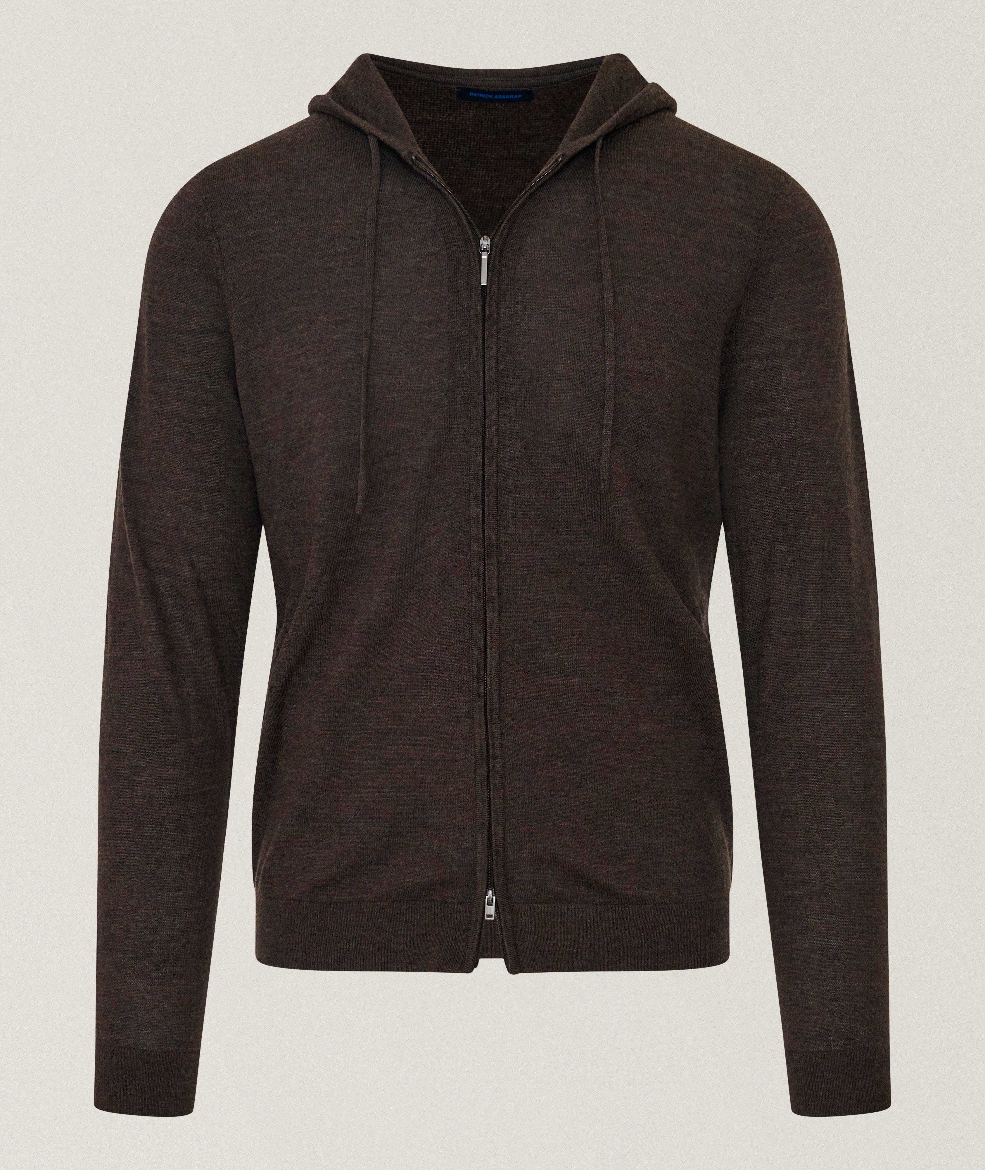 Patrick Assaraf Extrafine Full-Zip Hooded Sweater