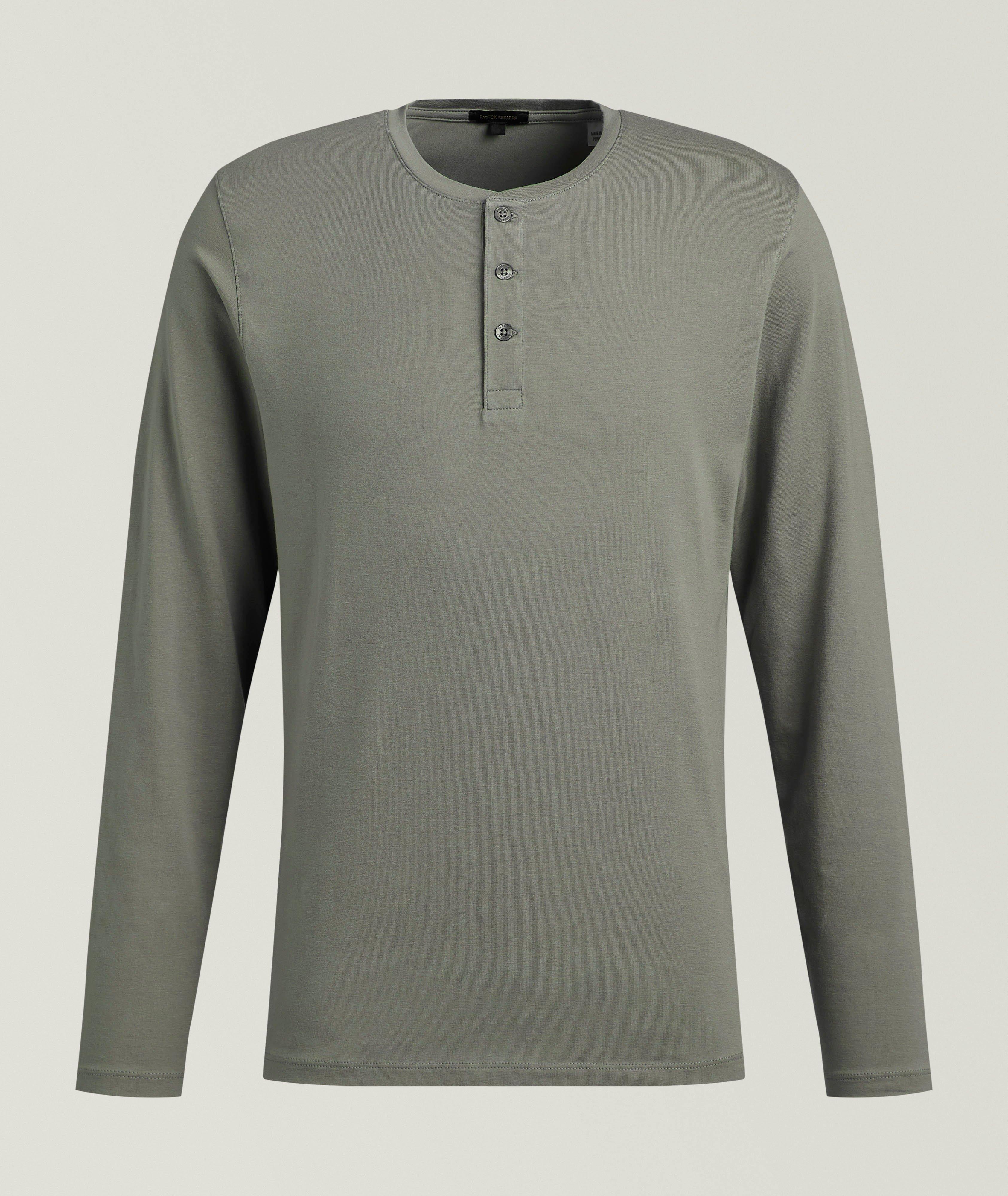 Patrick Assaraf Stretch-Pima Cotton Henley