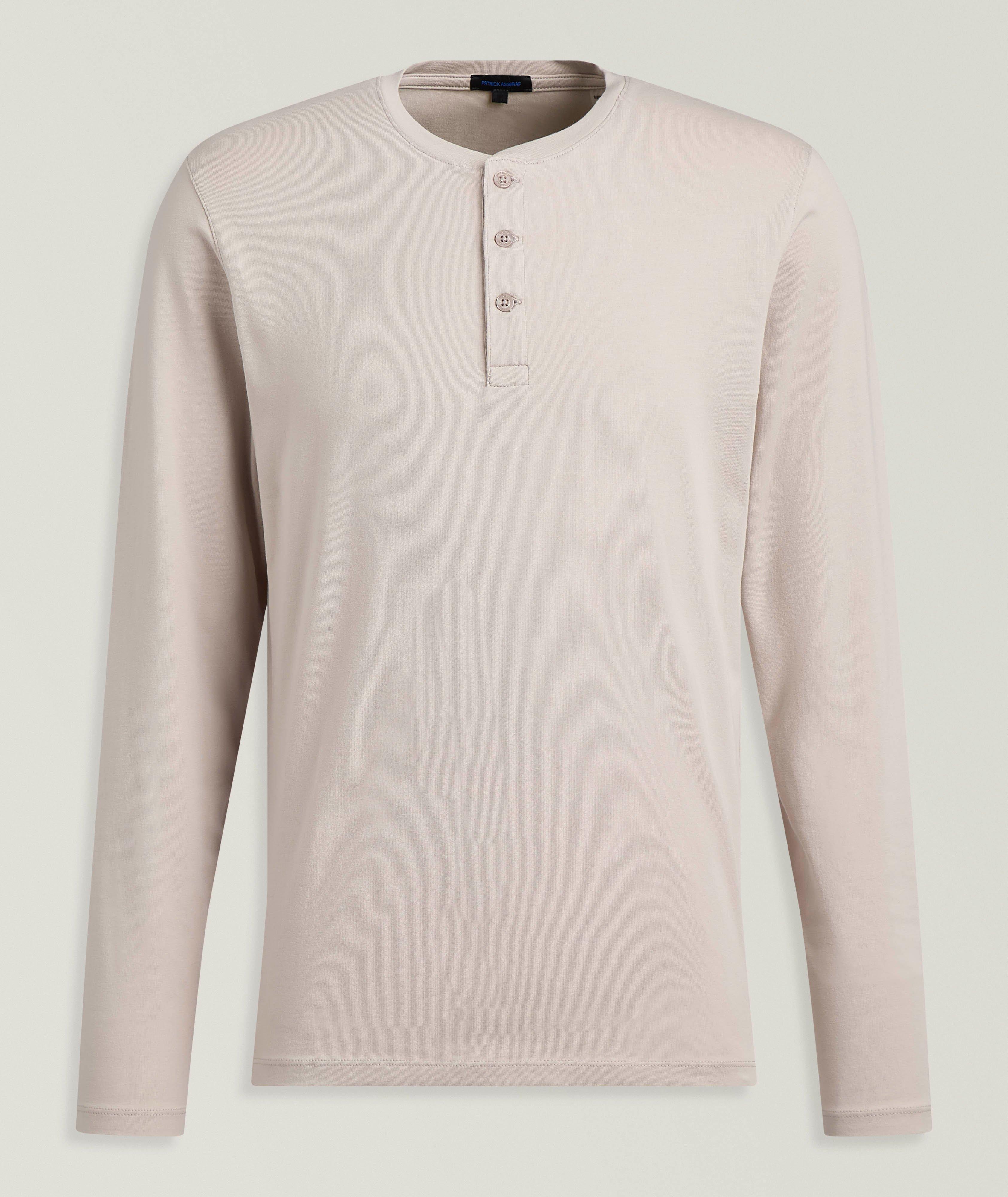 Patrick Assaraf Stretch-Pima Cotton Henley