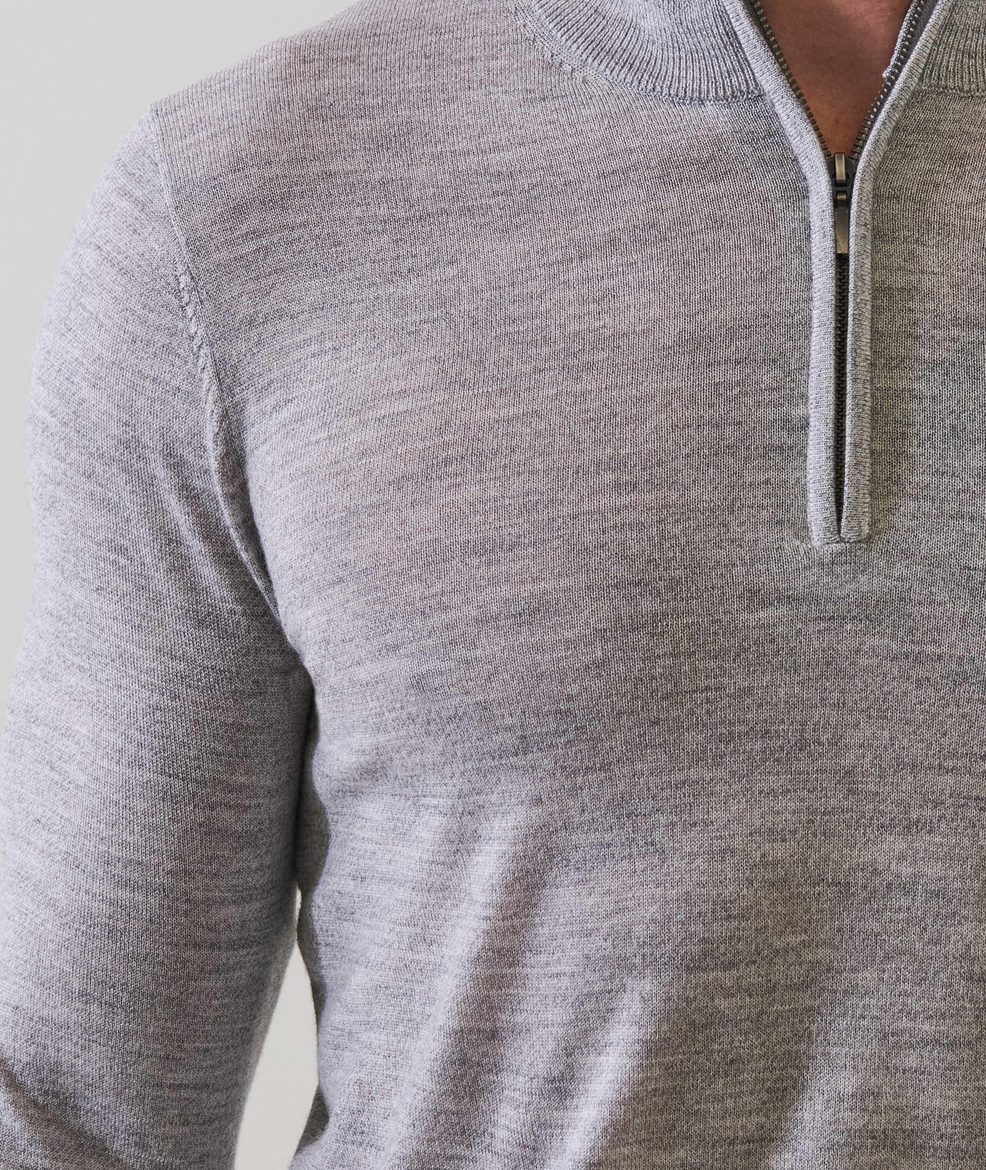 Extrafine Merino Wool Quarter-Zip Sweater image 3