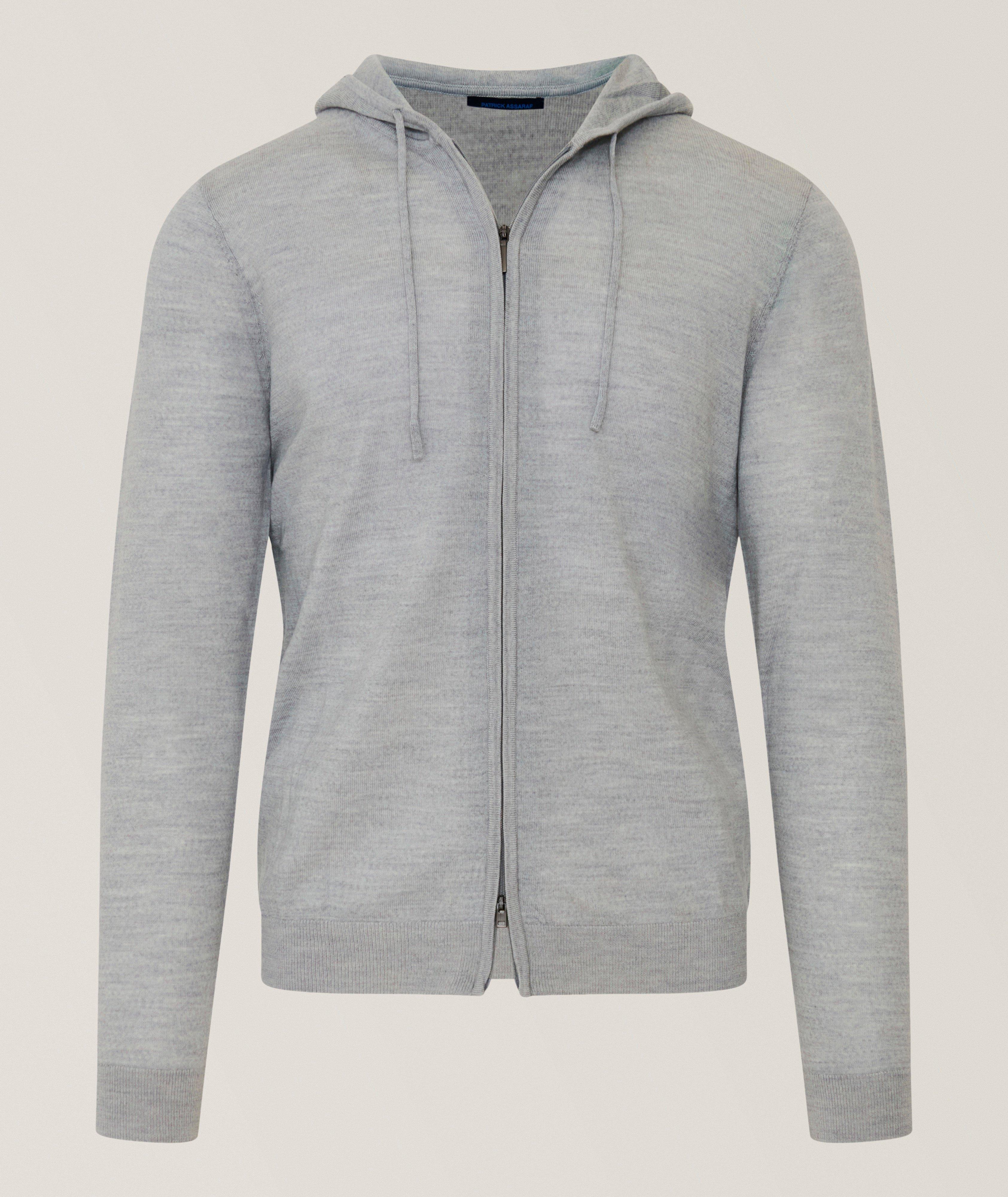 Patrick Assaraf Extrafine Full-Zip Hooded Sweater