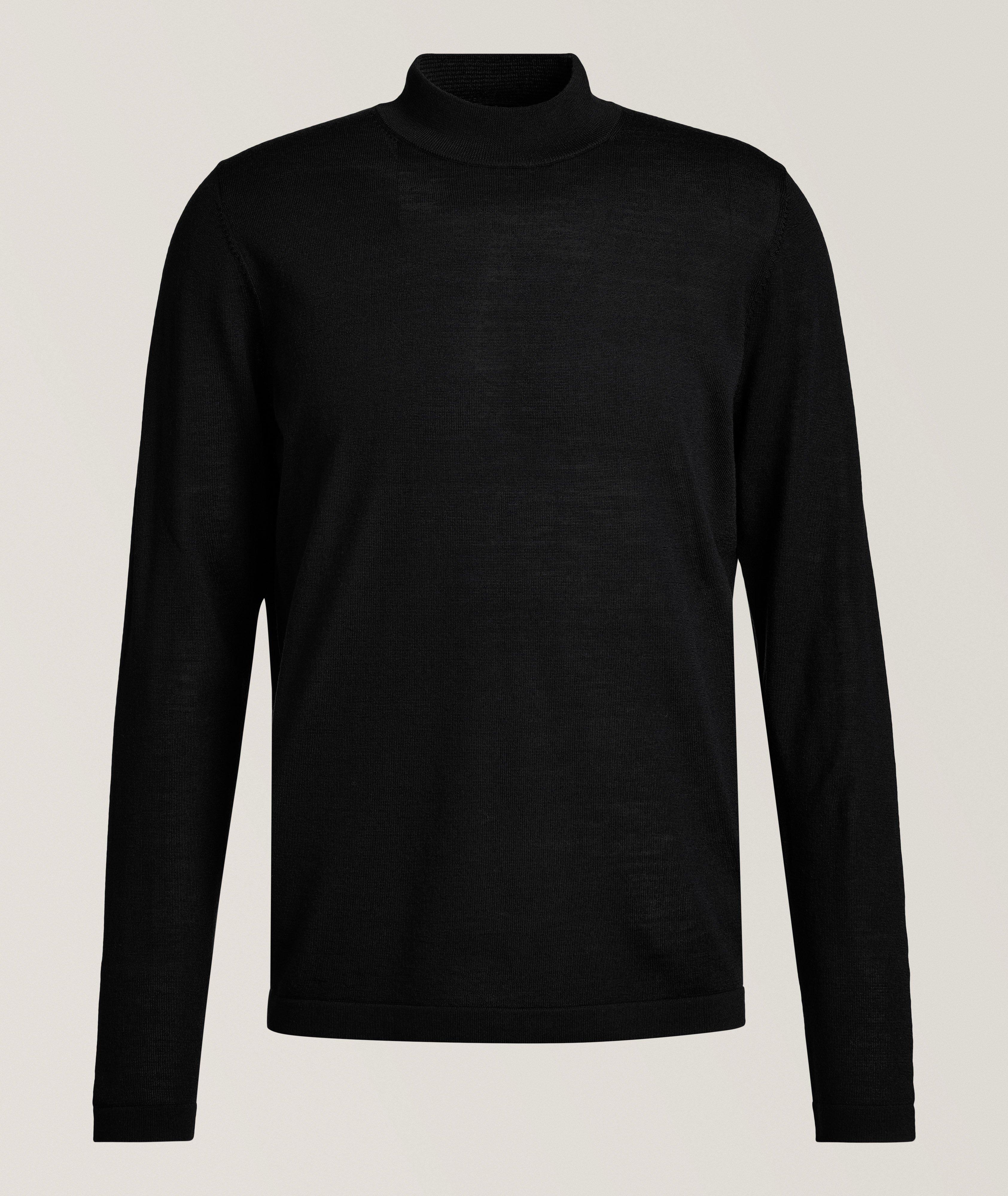 Patrick Assaraf Extrafine Merino Wool Mock Neck Sweater