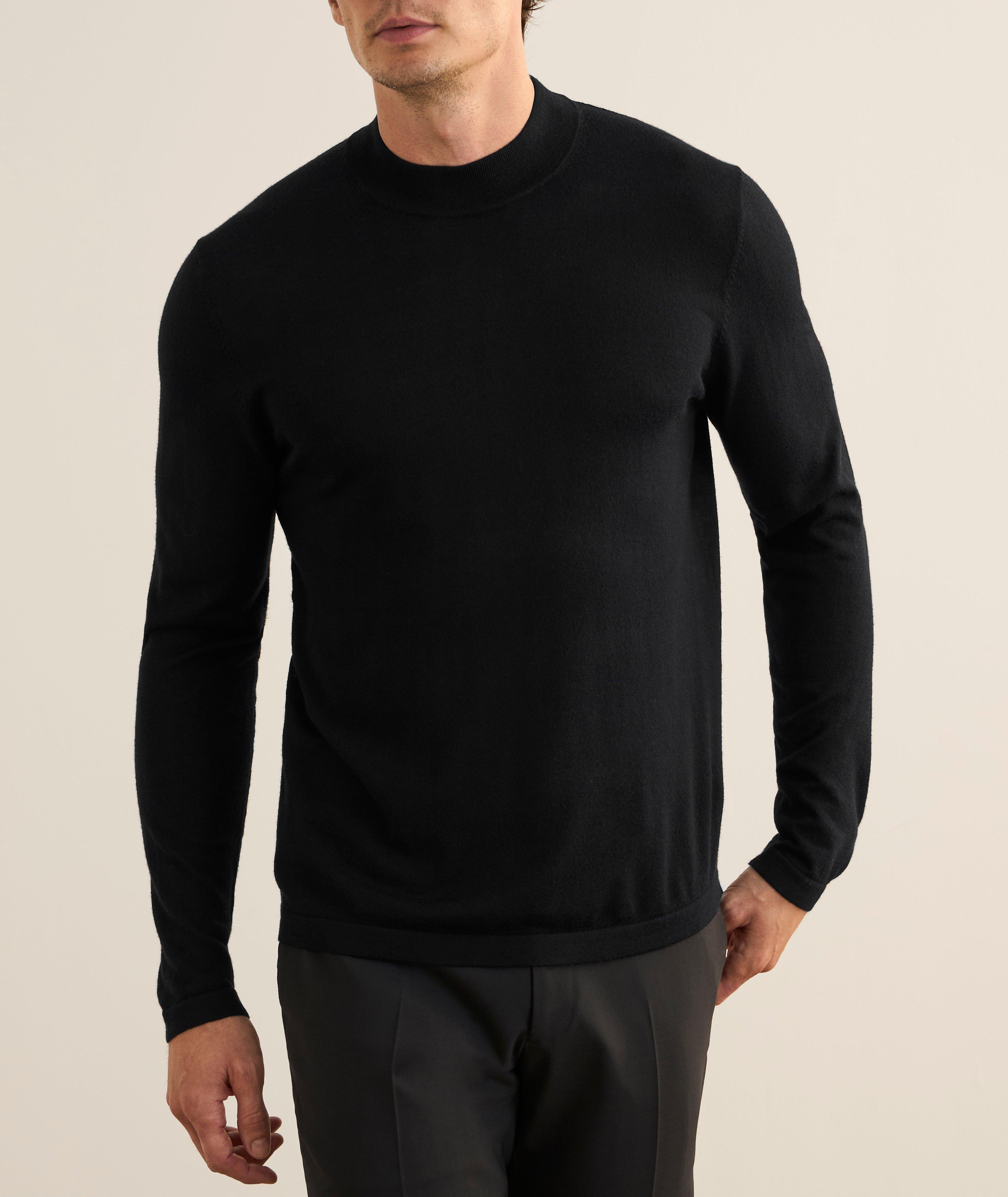 Extrafine Merino Wool Mock Neck Sweater image 1
