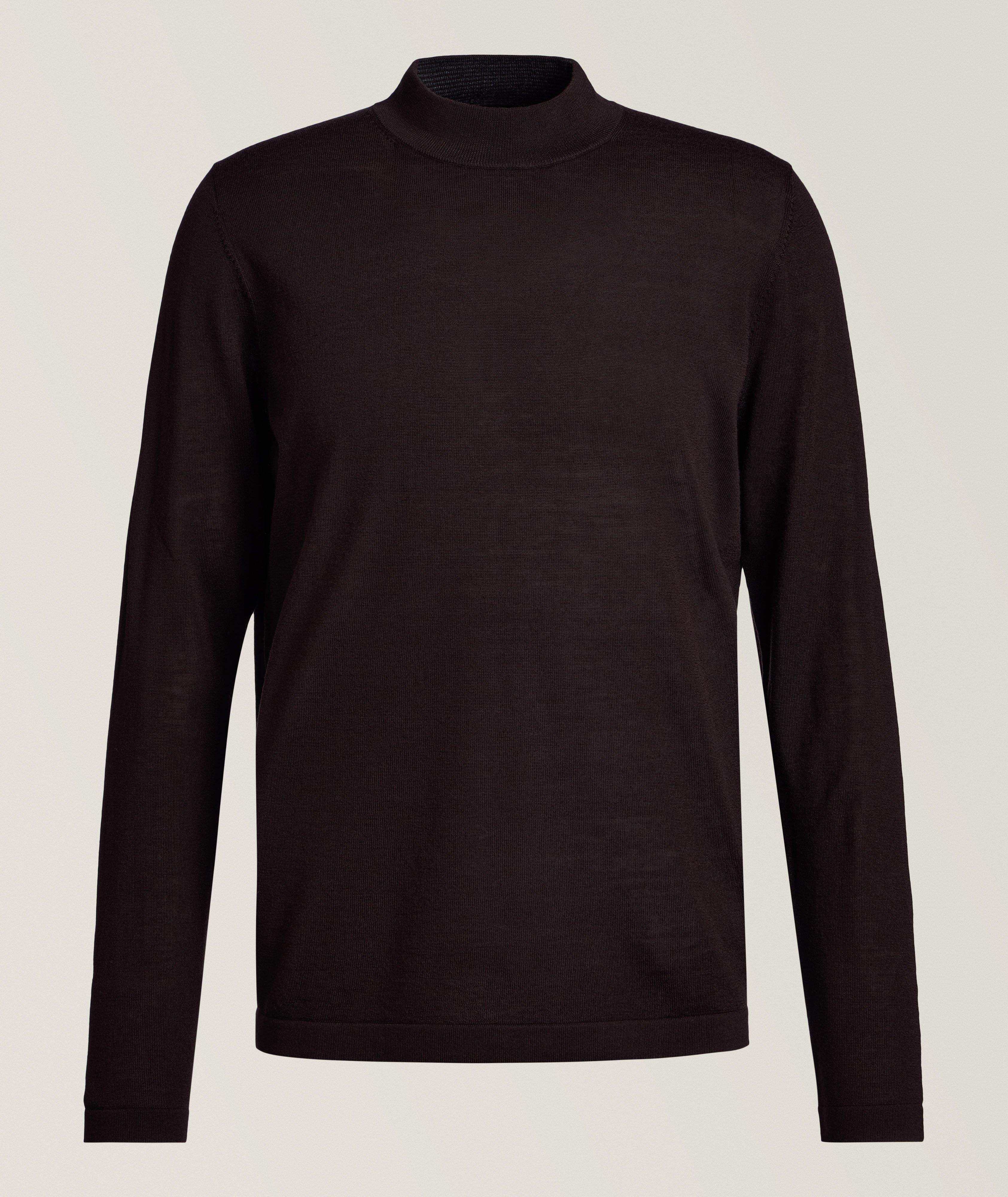 Patrick Assaraf Extrafine Merino Wool Mock Neck Sweater