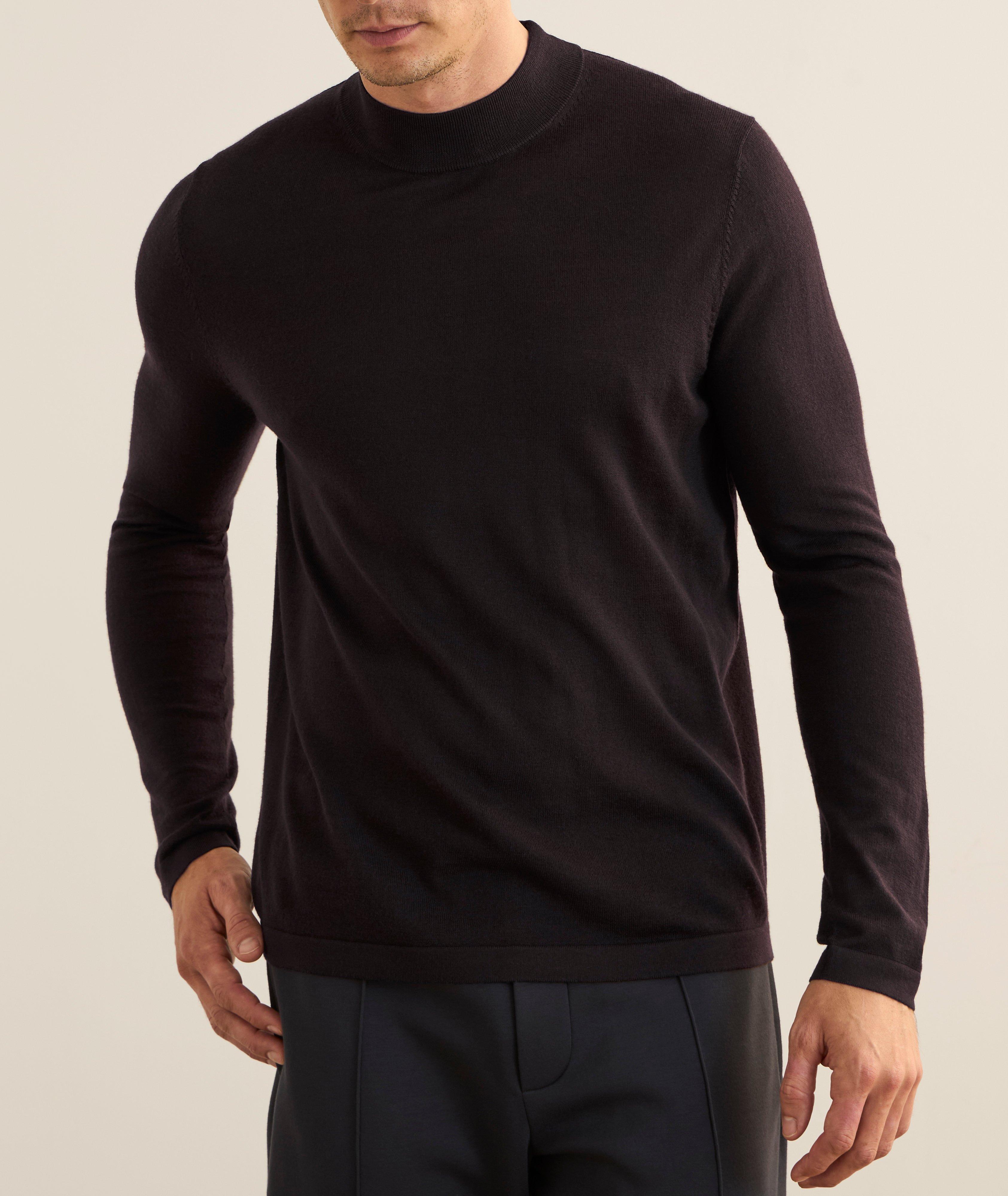 Extrafine Merino Wool Mock Neck Sweater image 1