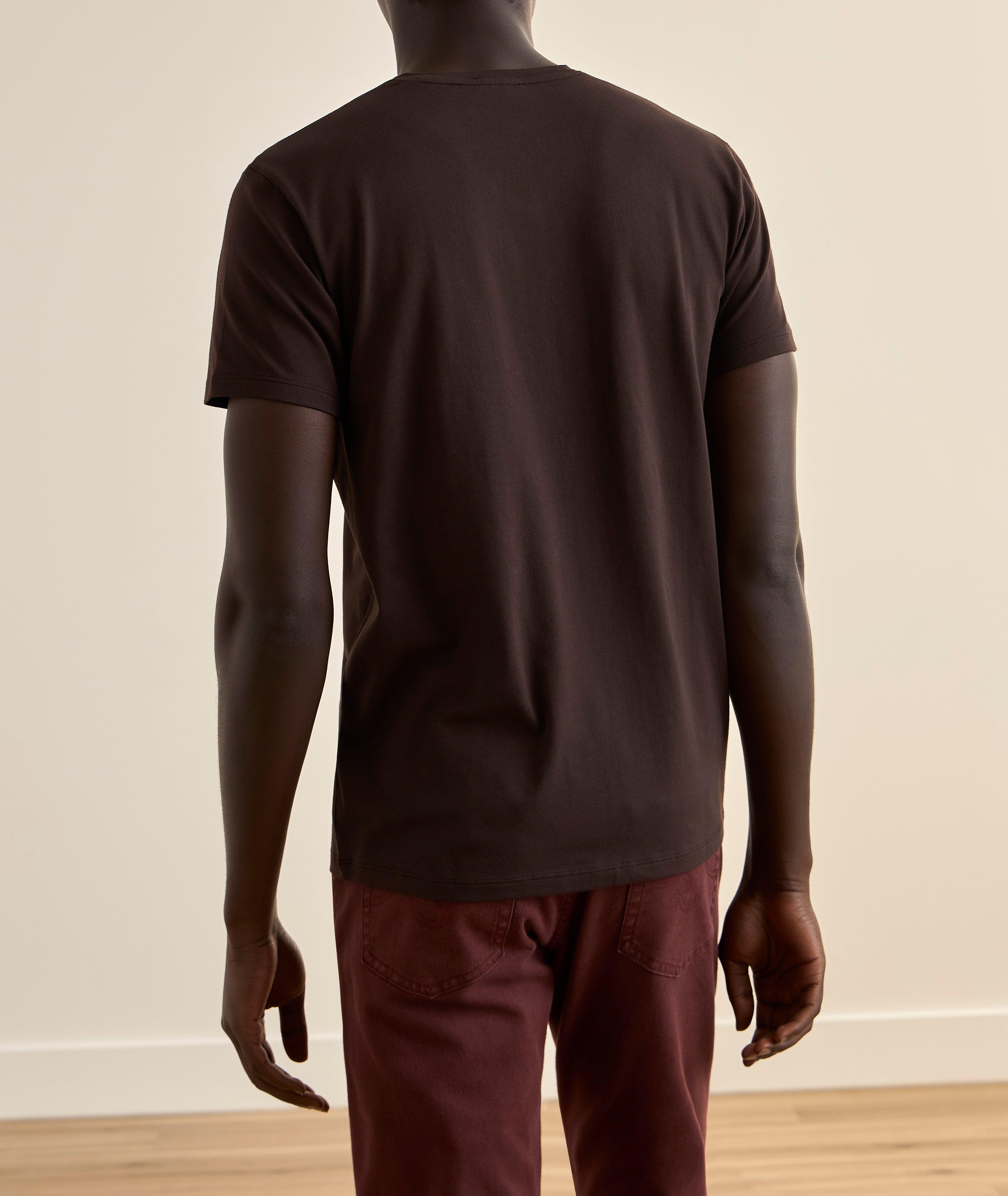 Stretch-Pima Cotton V-Neck T-Shirt image 2