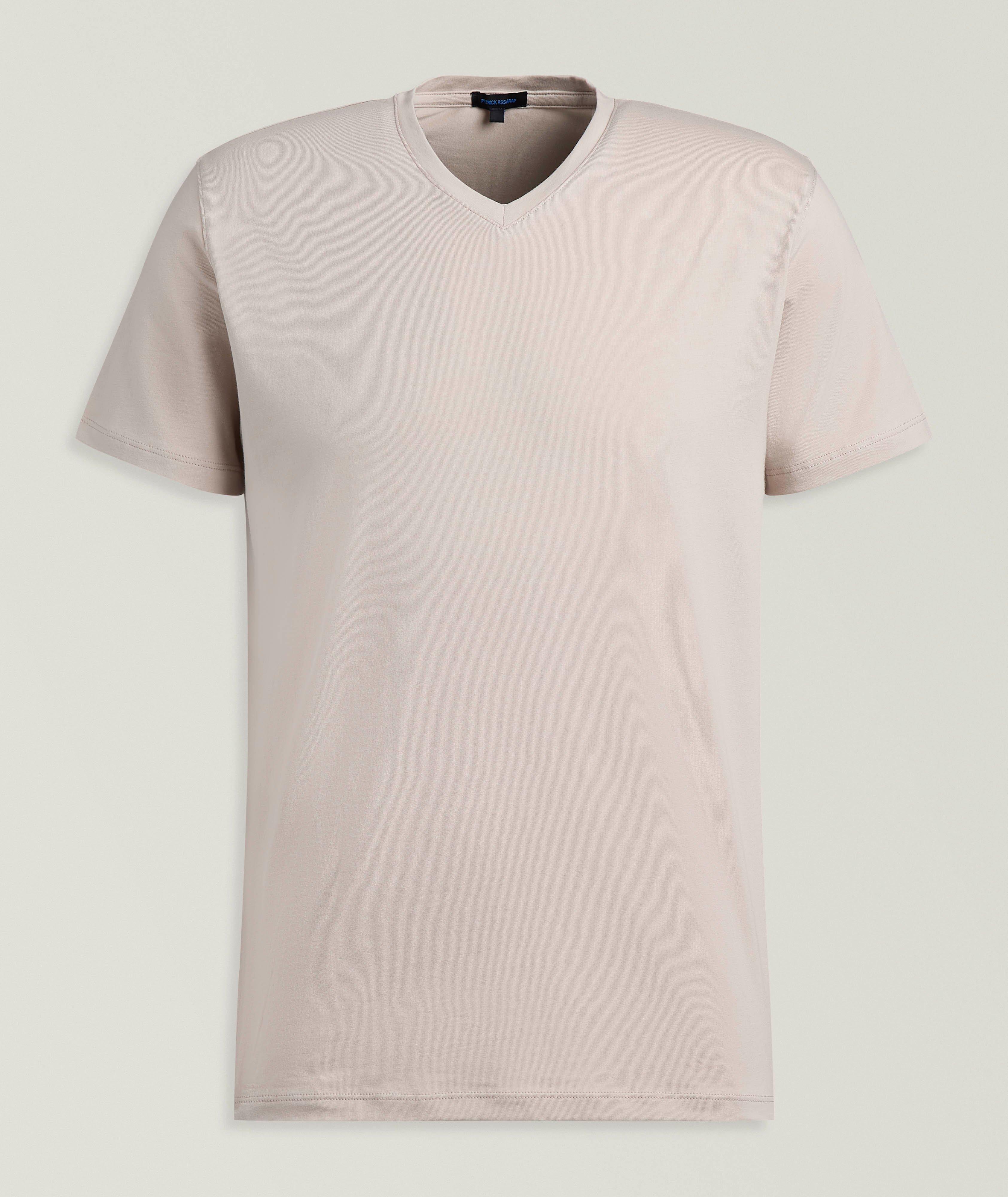 Stretch-Pima Cotton V-Neck T-Shirt image 0