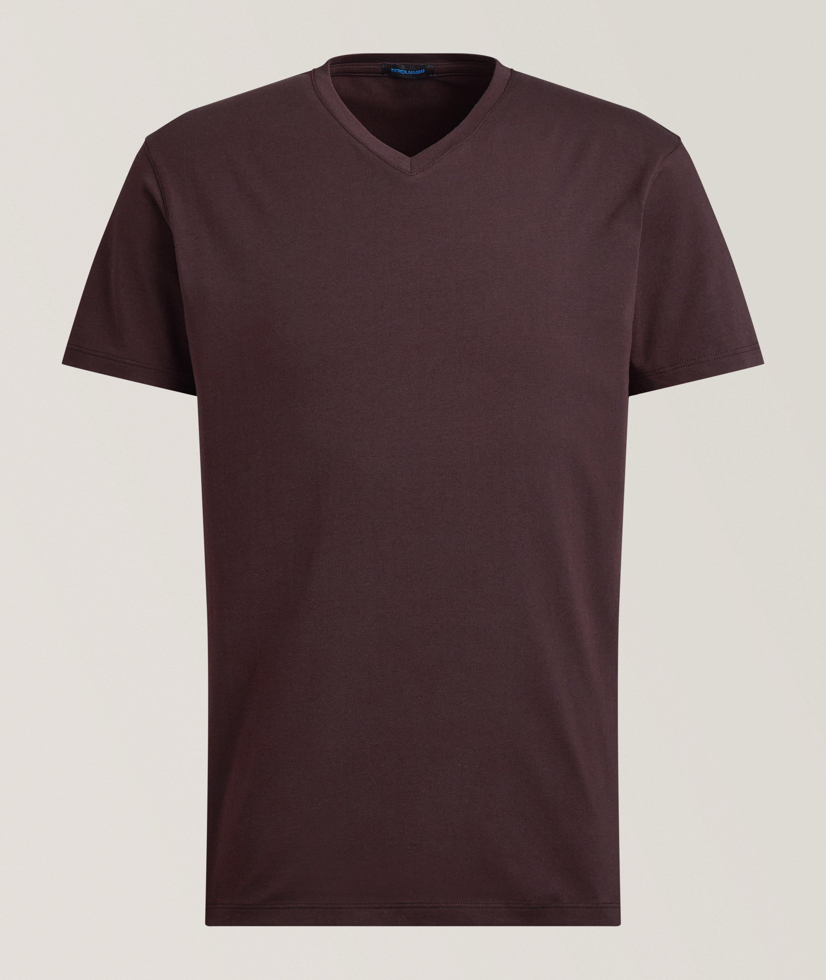 Stretch-Pima Cotton V-Neck T-Shirt image 0