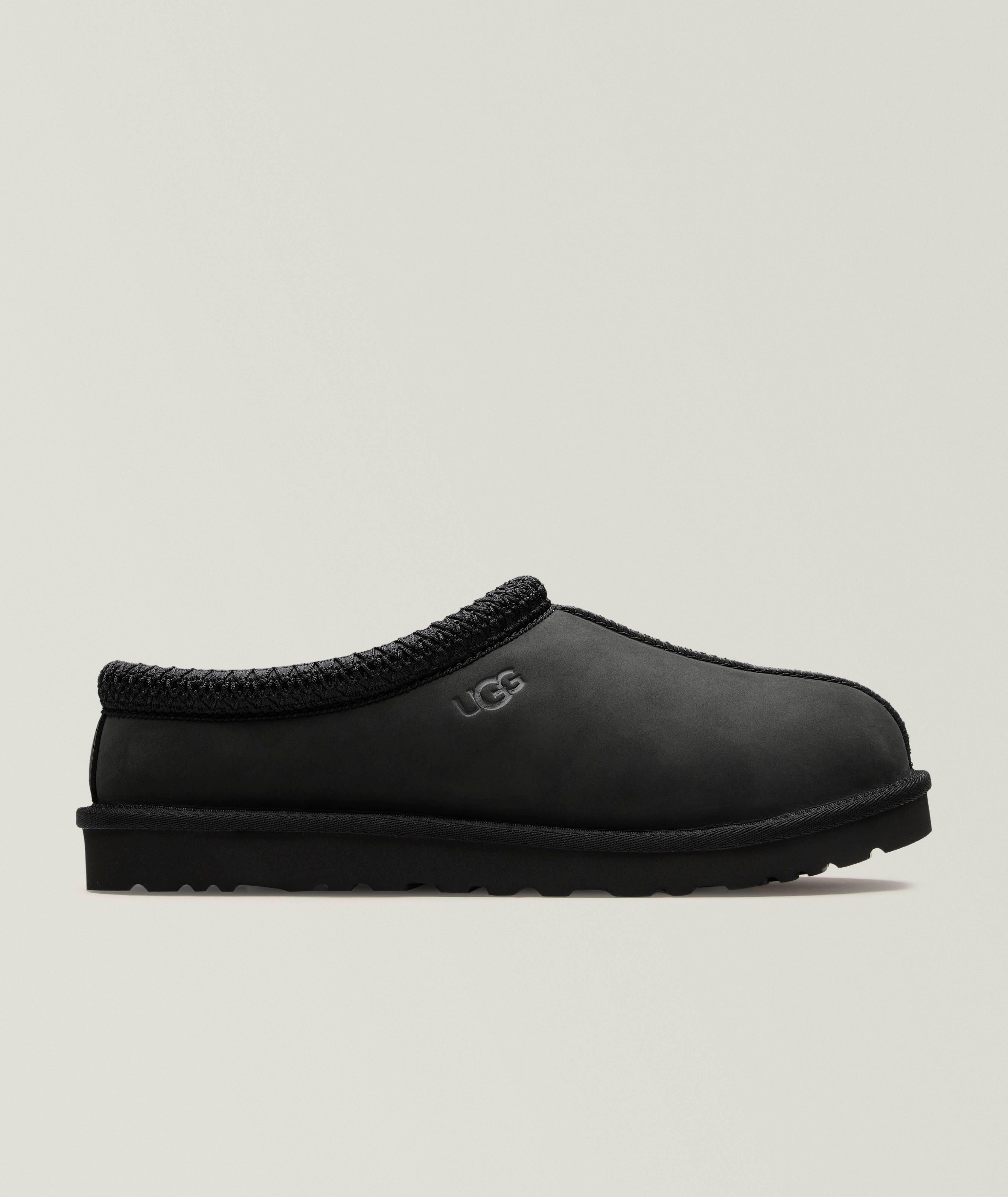 UGG UGG BLK NUBUCK TASMAN SHEARLING MULE