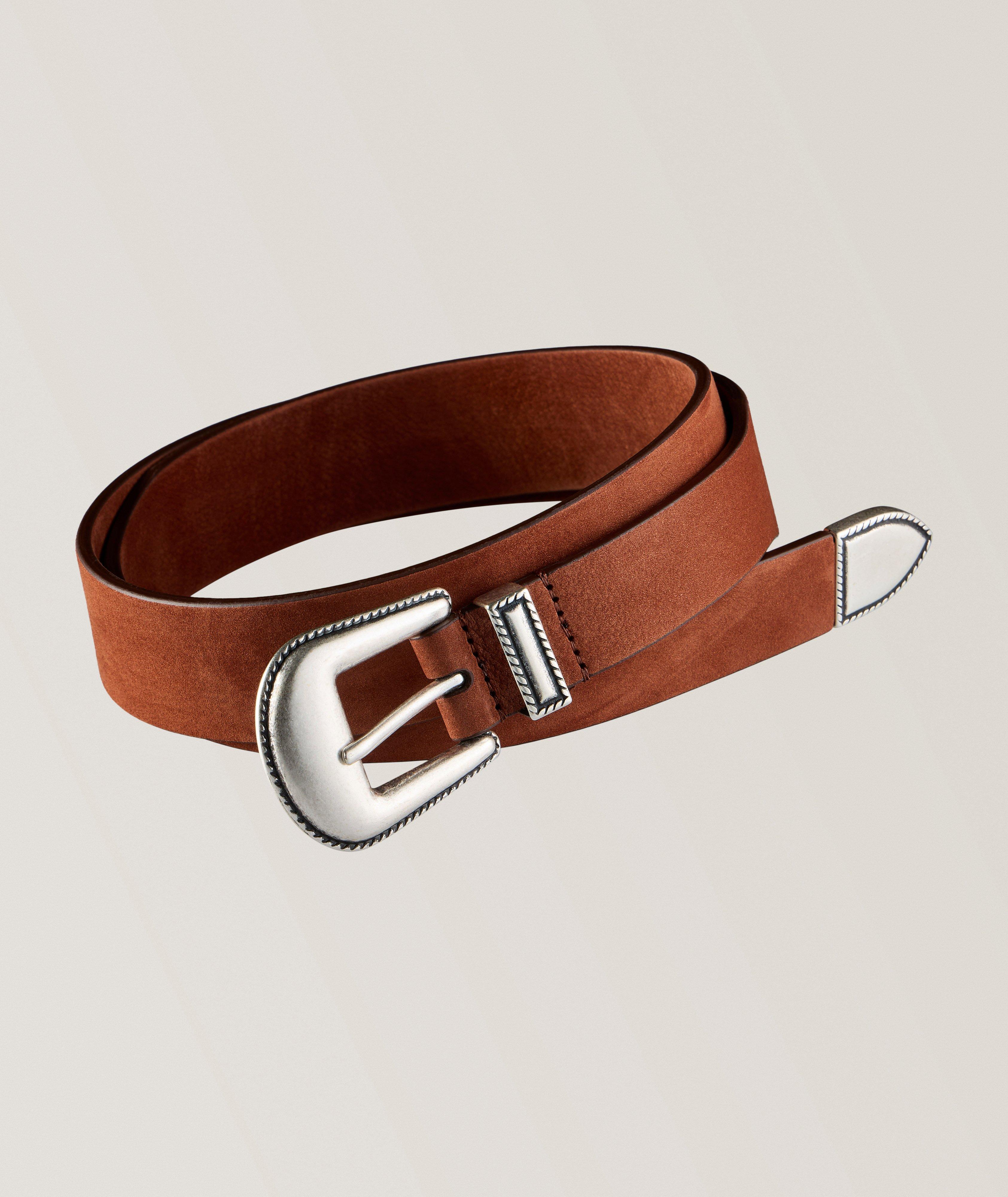 Western Nubuck Leather Belt image 0