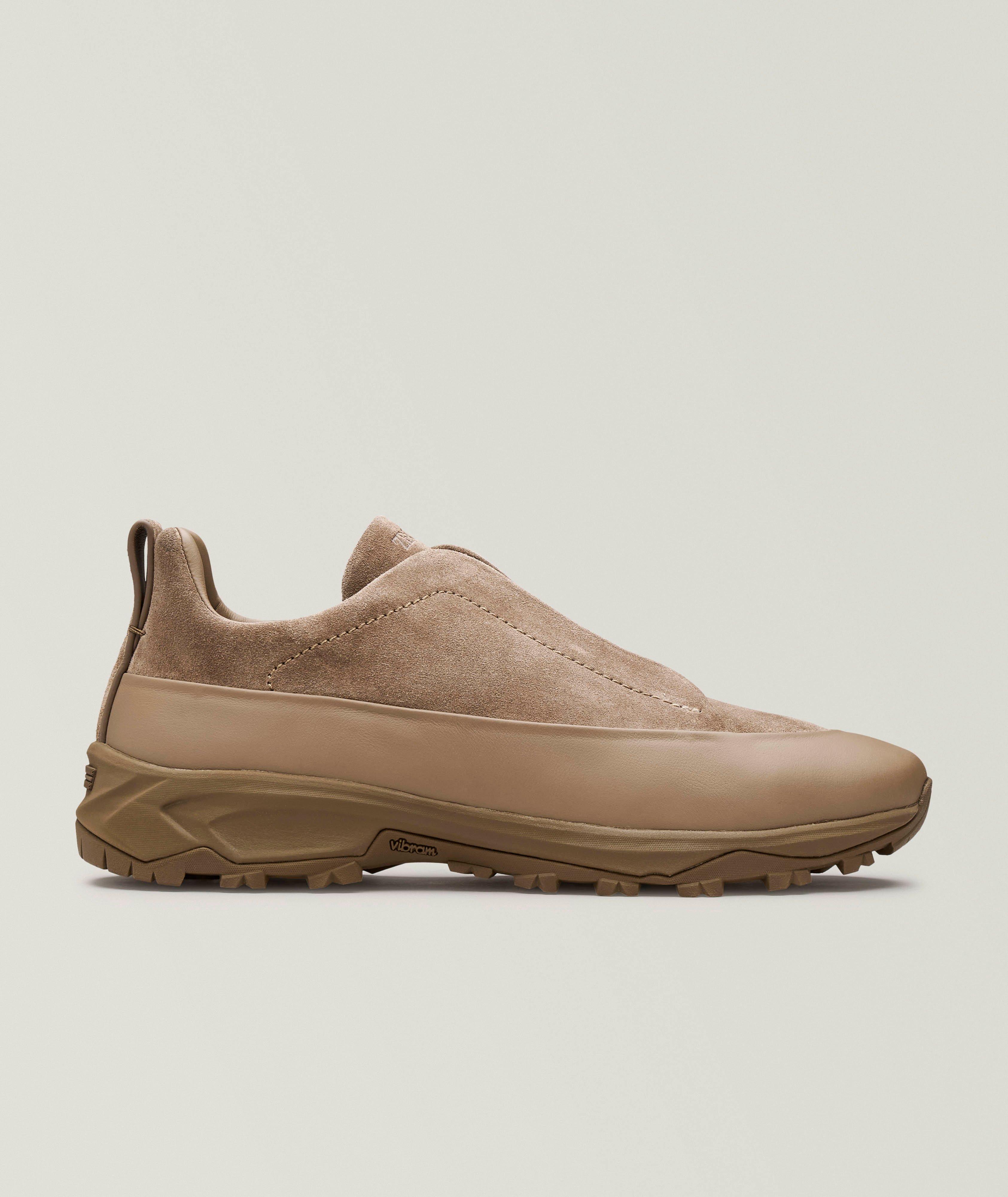 ZEGNA Monte Triple Stitch Leather & Suede Sneakers