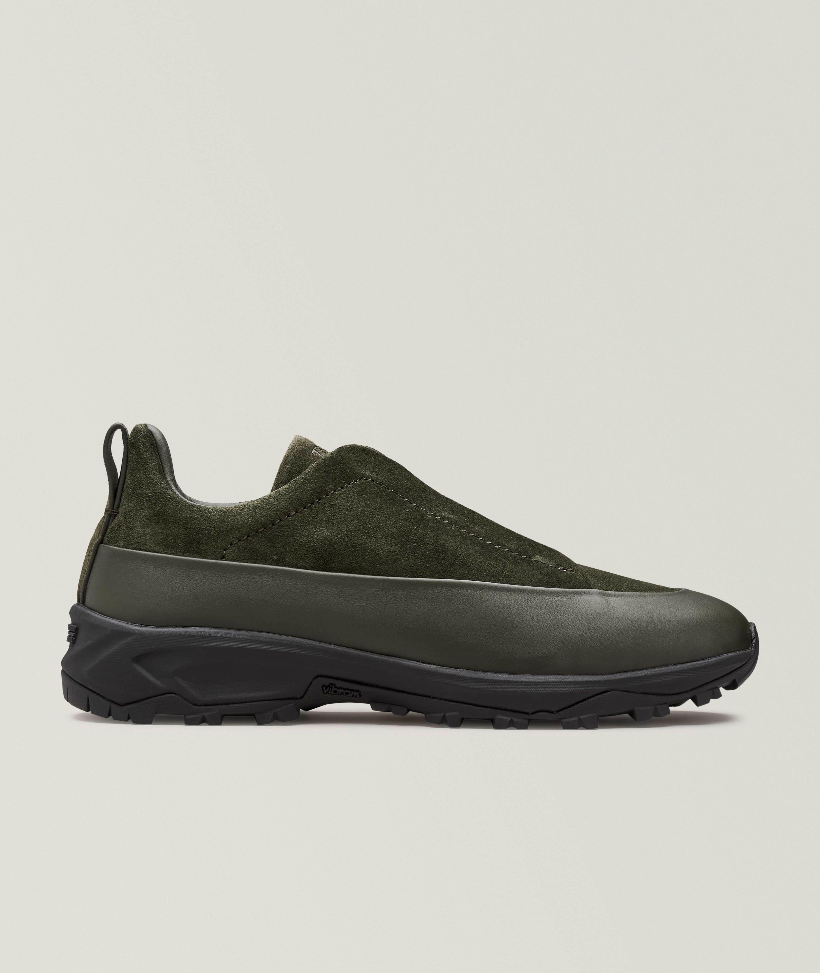 ZEGNA Monte Triple Stitch Leather & Suede Sneakers