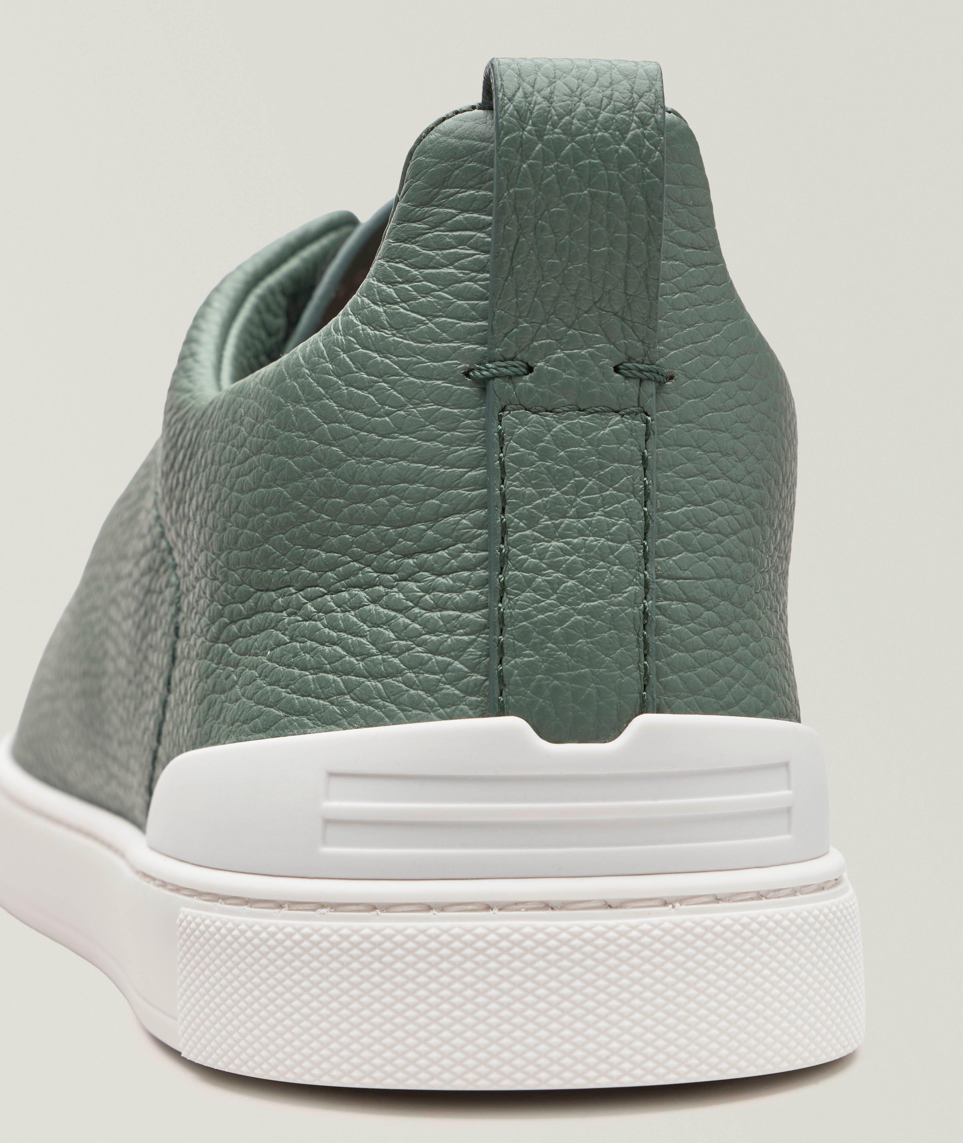 Calfskin Triple Stitch Leather Sneakers image 2
