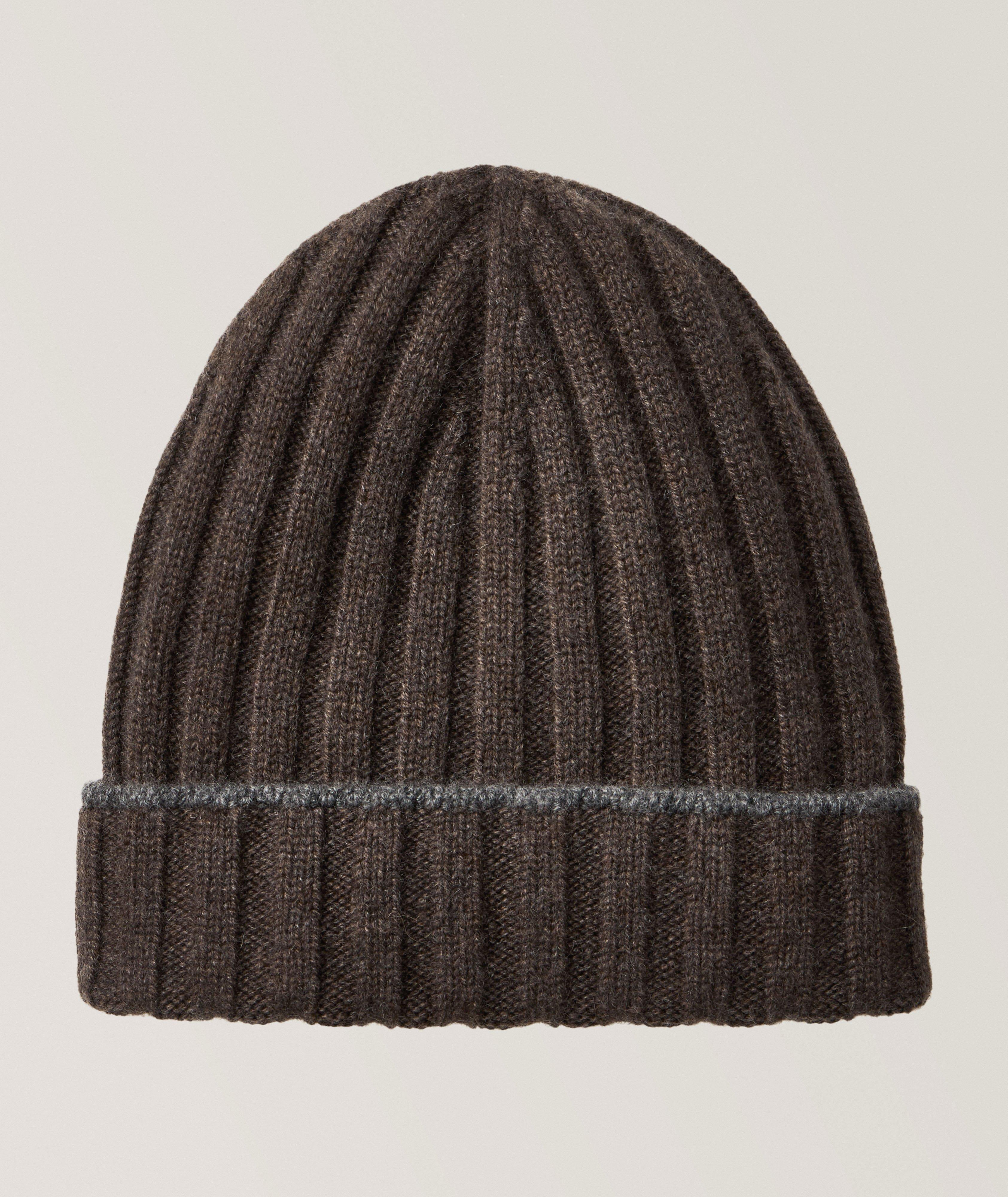 Contrast Tipped Cashmere Beanie image 0