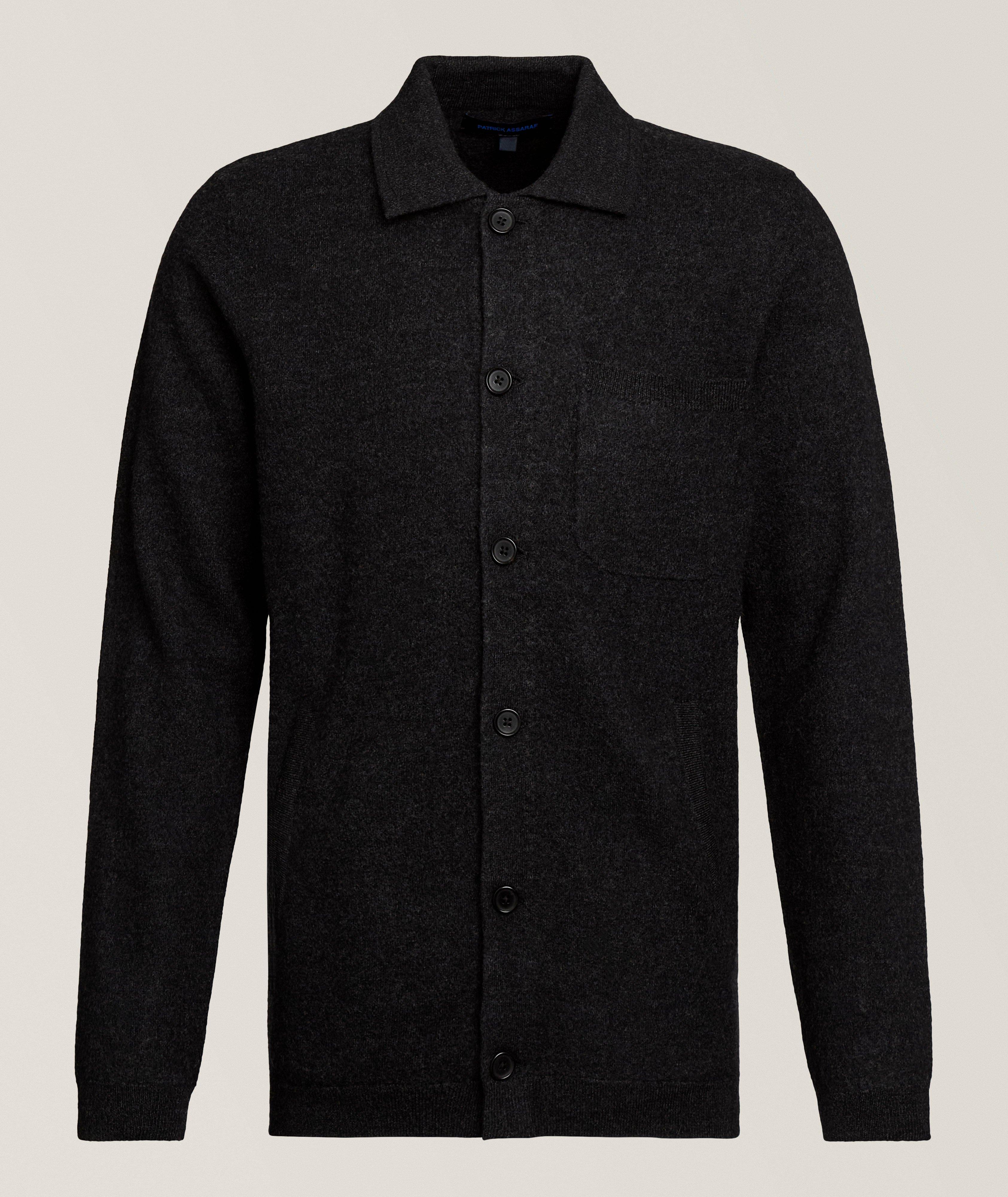 Patrick Assaraf PA BLK NOIR BOIL WL BTN OVRSHRT