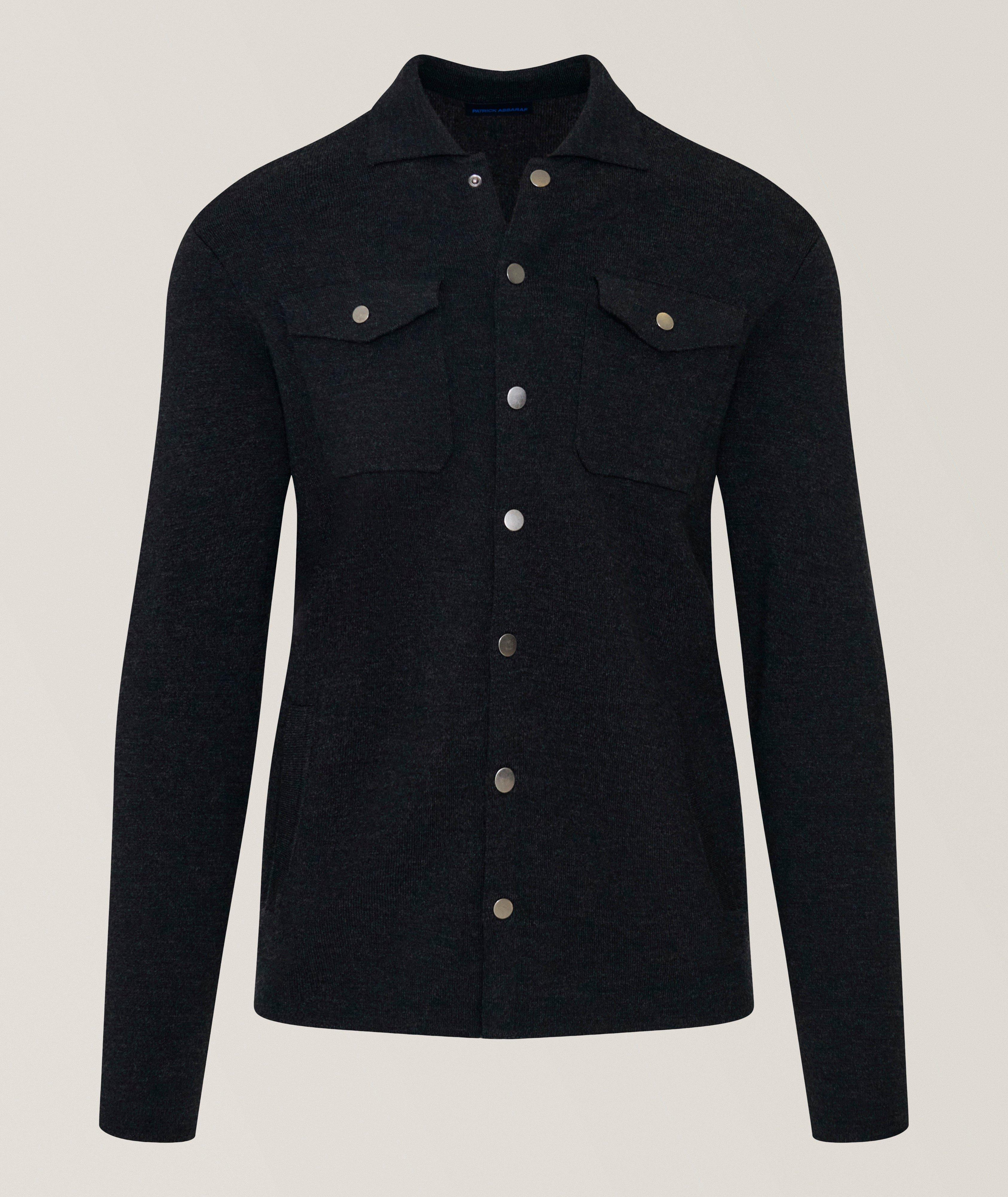 Patrick Assaraf Milano Stitch Snap Overshirt