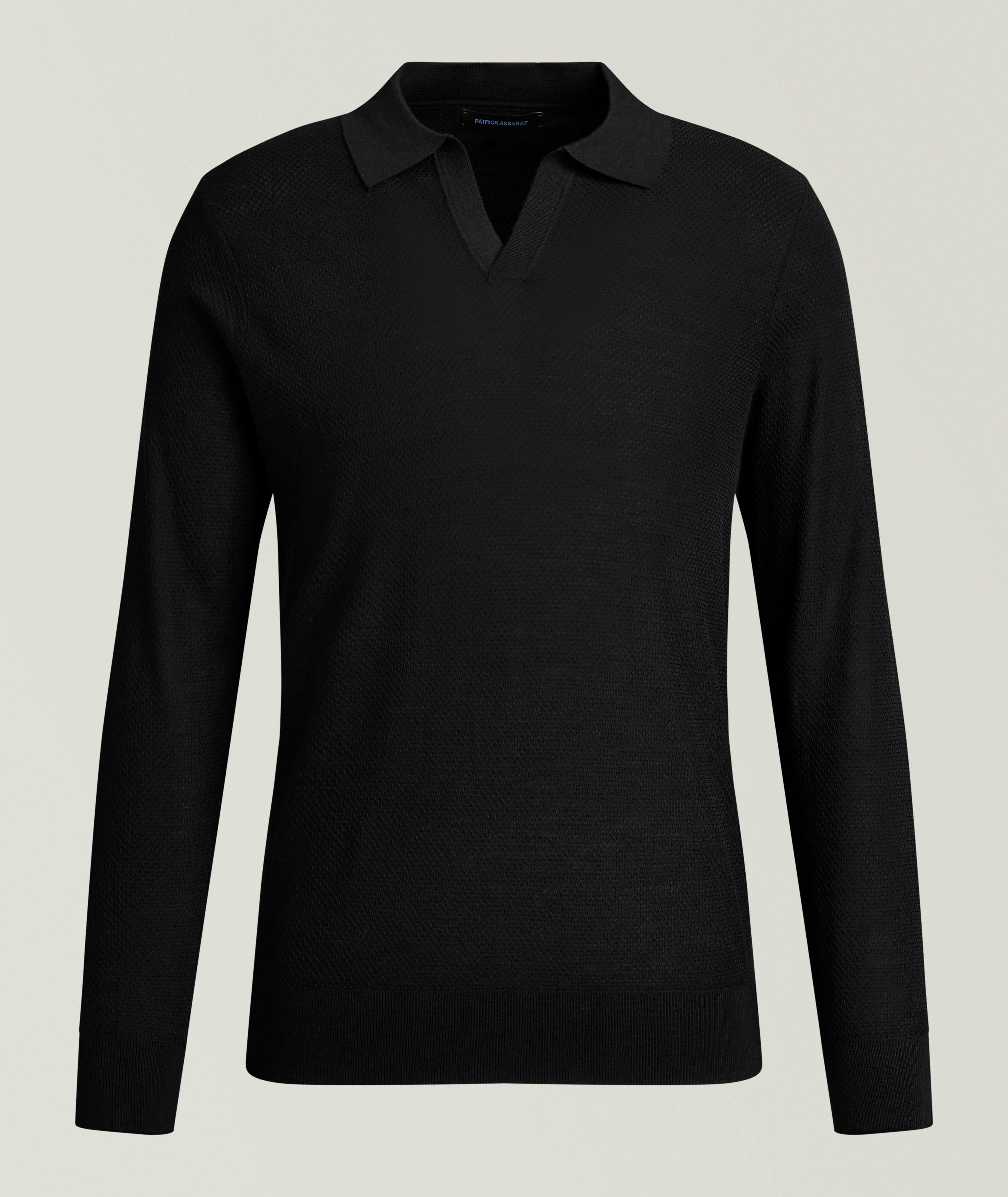 Patrick Assaraf Extrafine Merino Wool Polo 