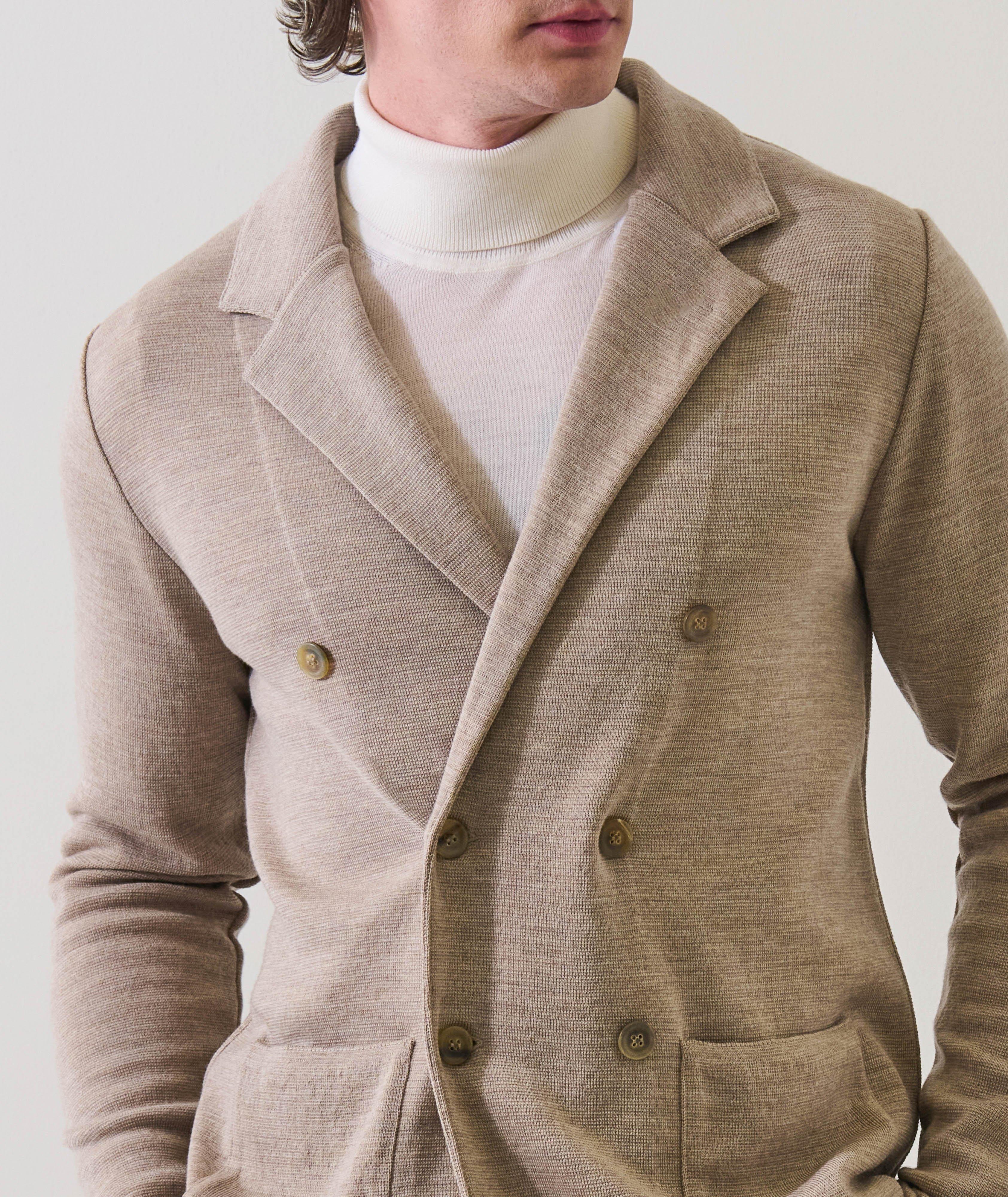 Double-Breasted Knit Sport Jacket image 3