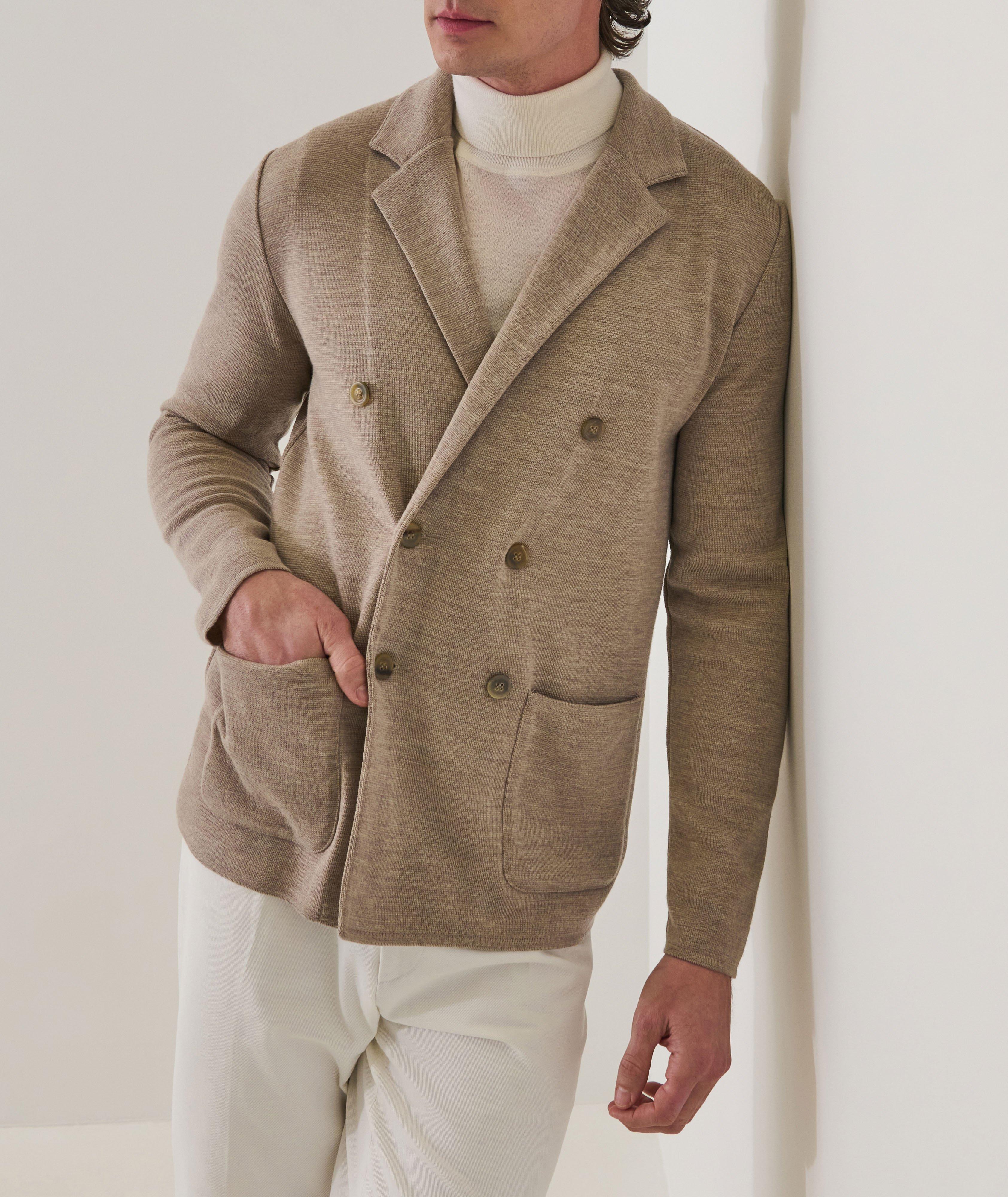 Double-Breasted Knit Sport Jacket image 6