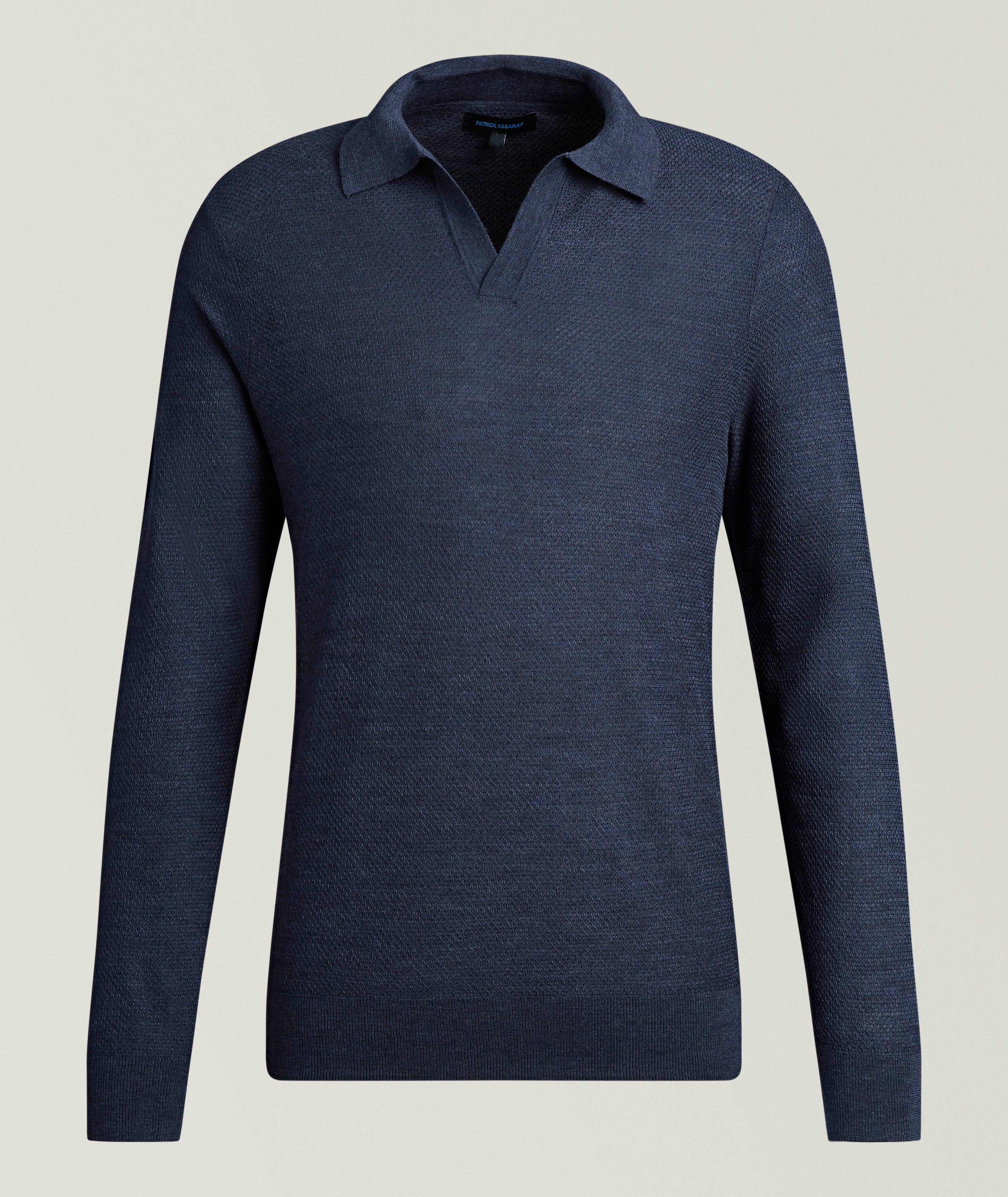 Patrick Assaraf Extrafine Merino Wool Polo 